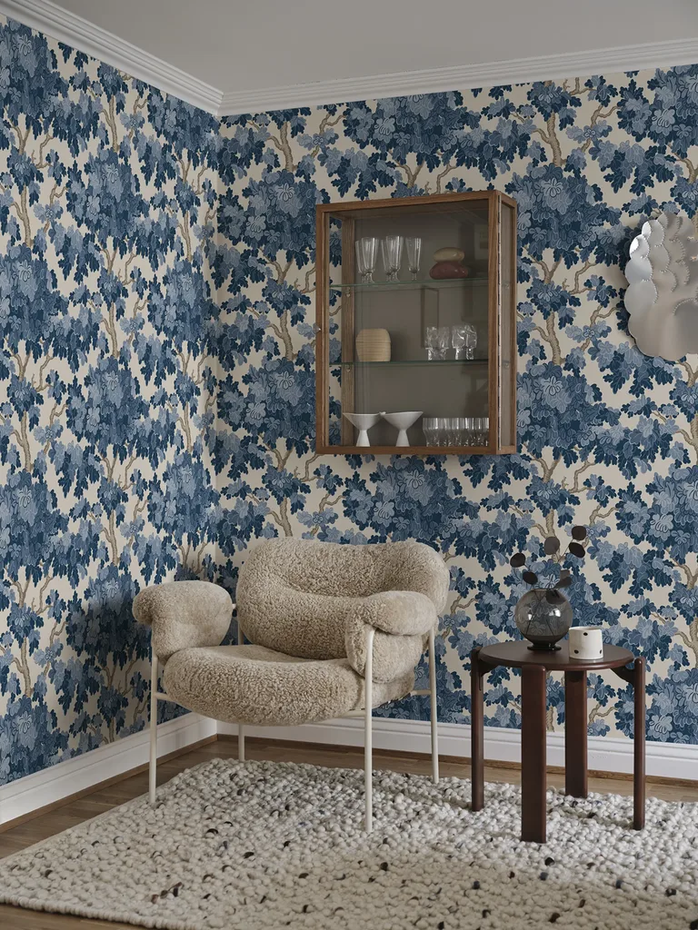 Sandberg Eken in Blue wallpaper (S10791)
