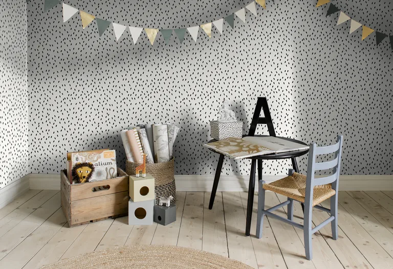 Sandberg Ella in Black wallpaper (415-81)