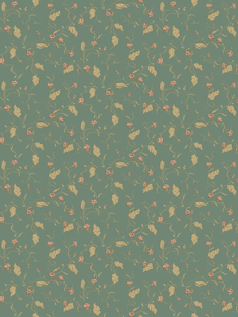 Sandberg Elmire in Emerald wallpaper (S10149)