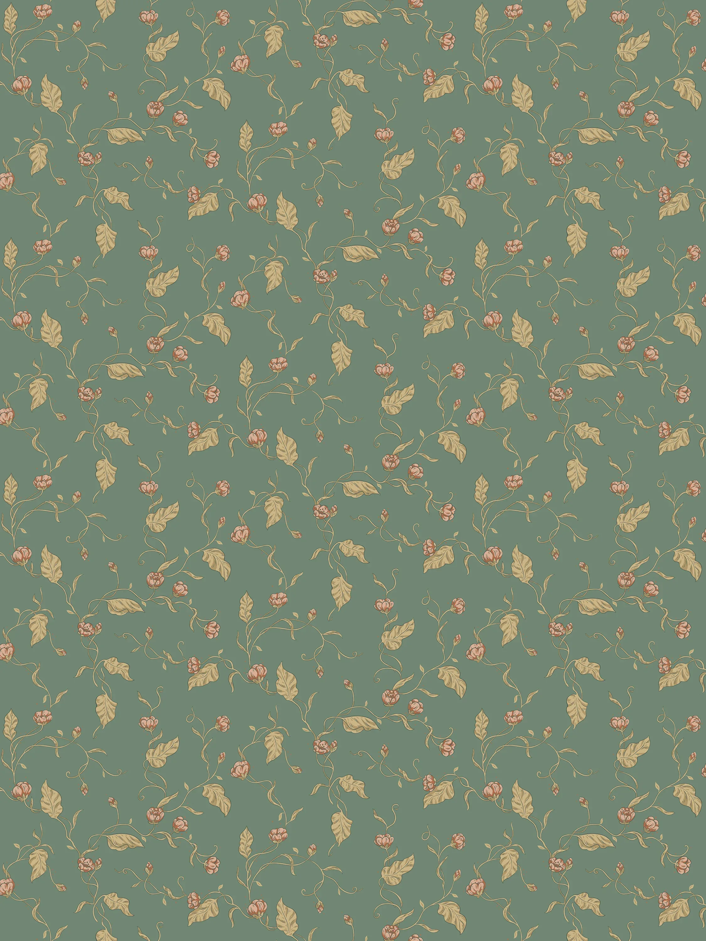 Sandberg Elmire in Emerald wallpaper (S10149)