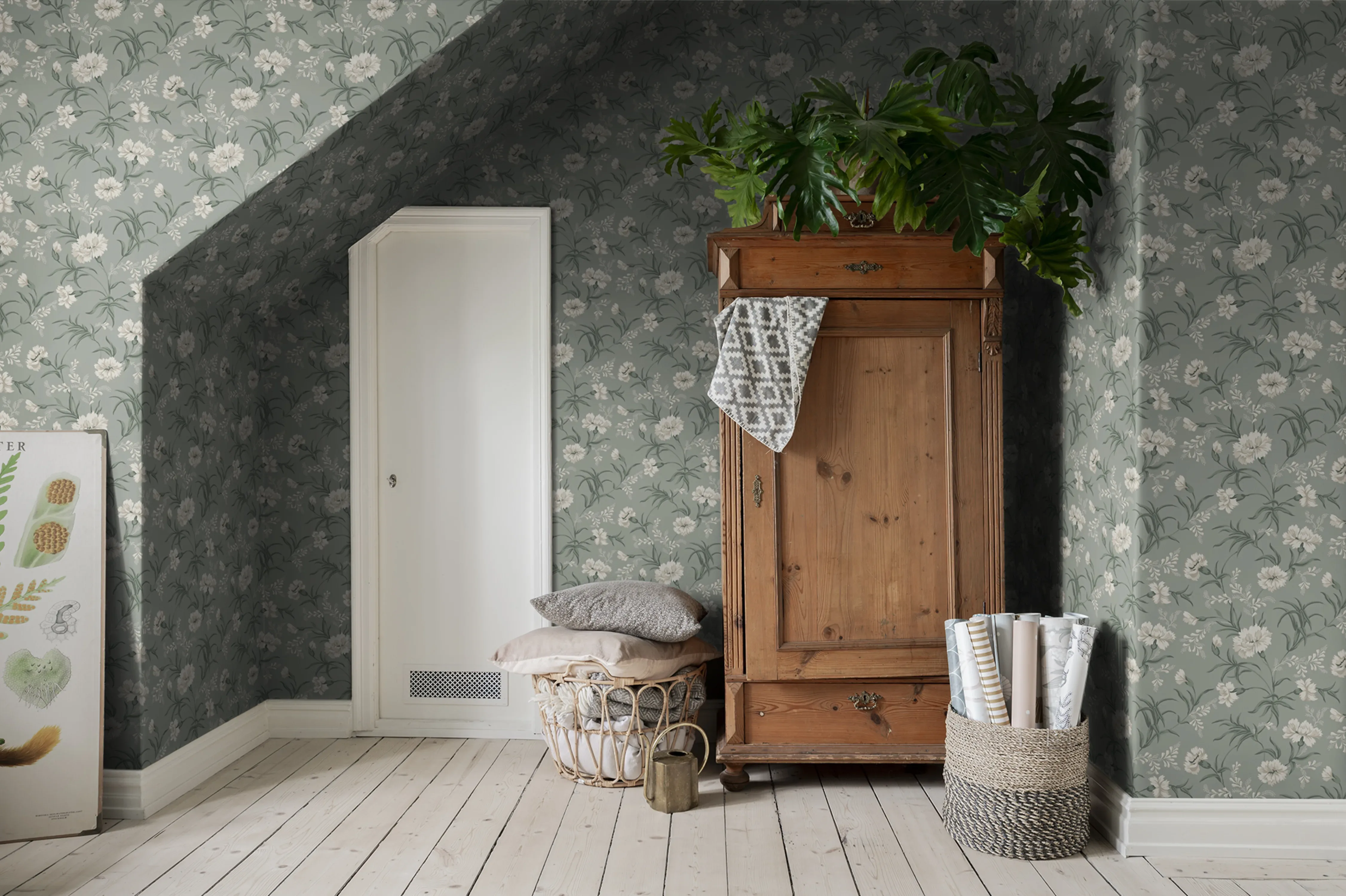 Sandberg Emilie in Garden Green wallpaper (832-38)
