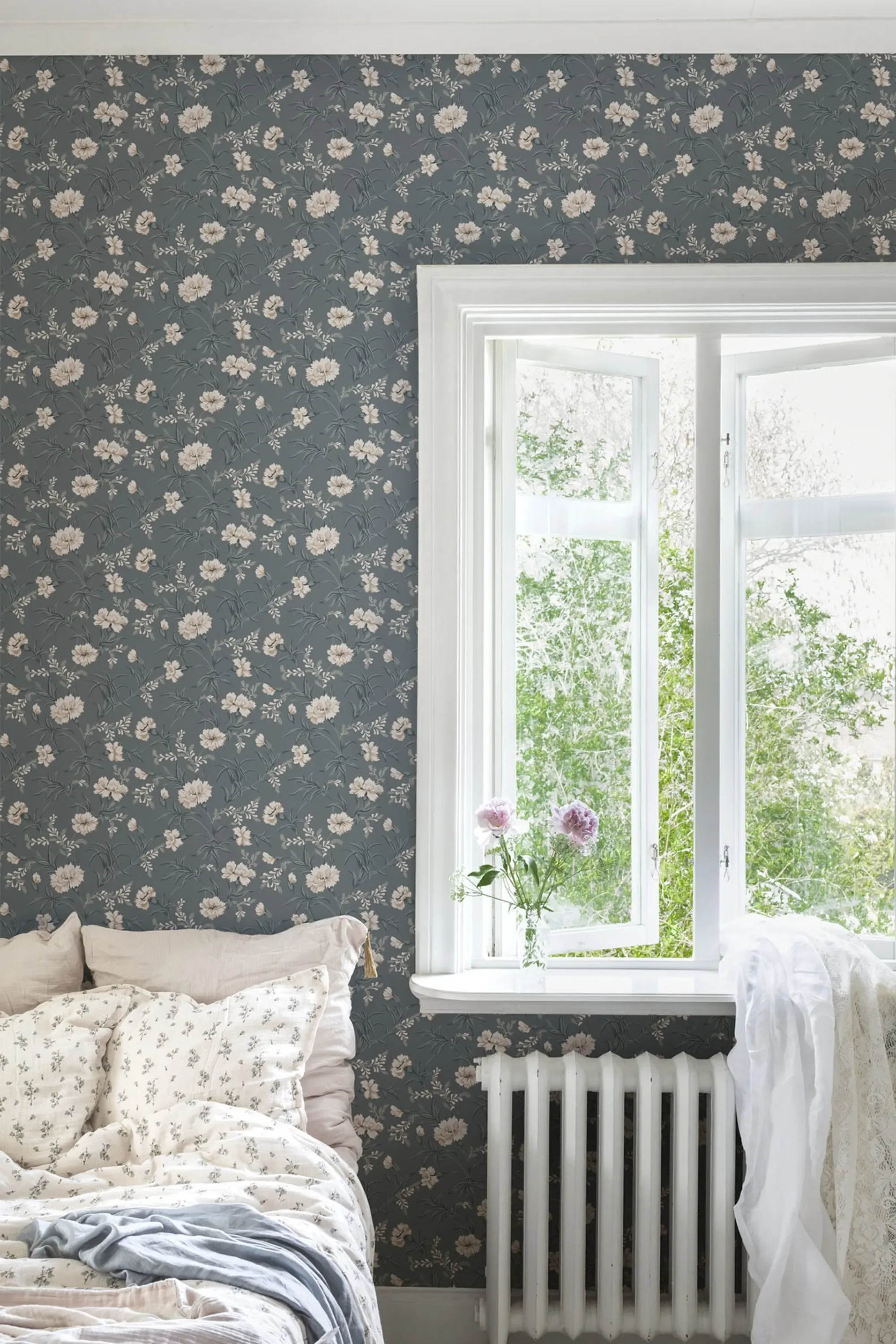 Sandberg Emilie in Petrol wallpaper (832-77)