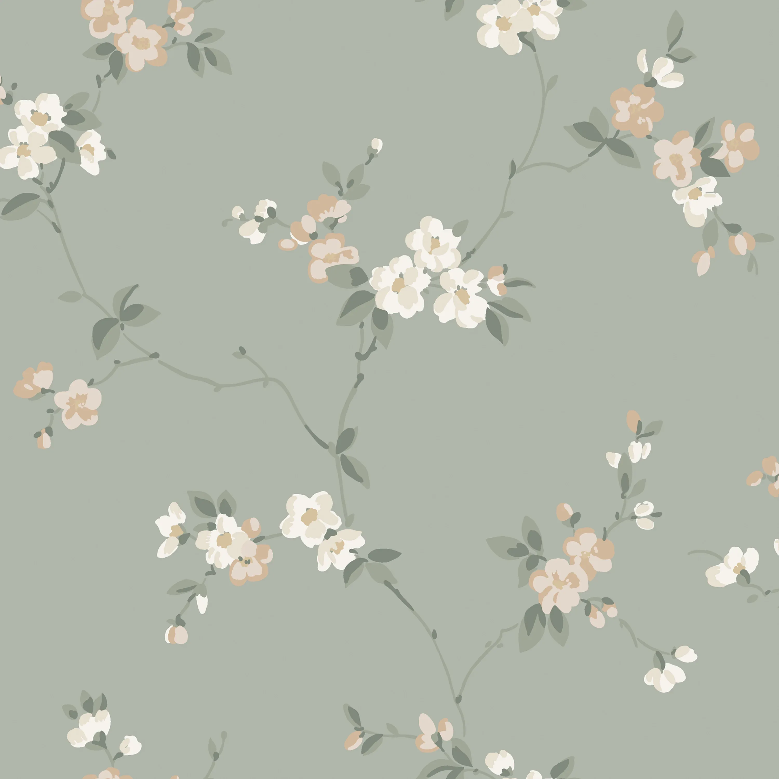 Sandberg Engla in Sage Green wallpaper (S10188)