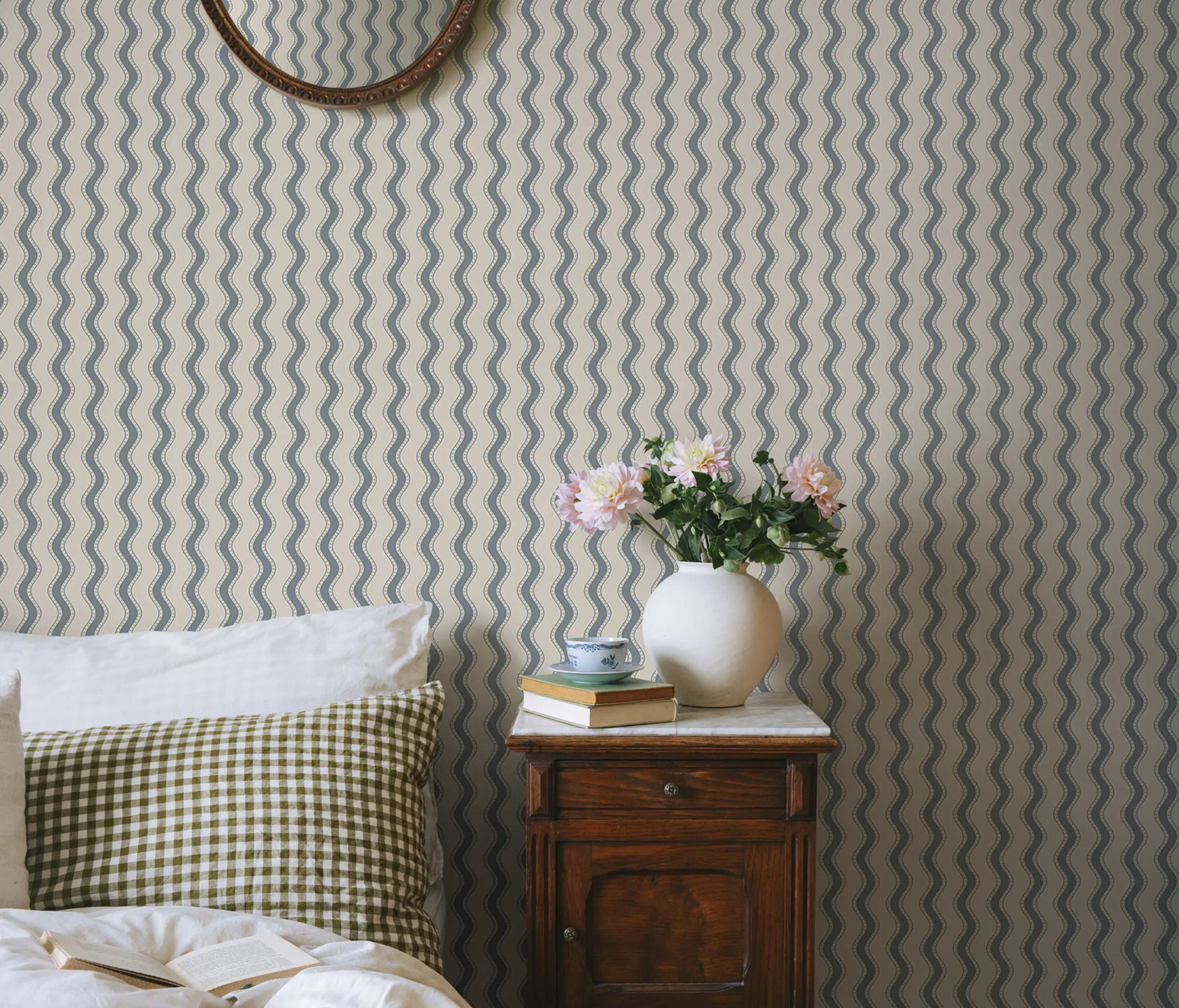 Sandberg Erik in Indigo Blue wallpaper (S10474)