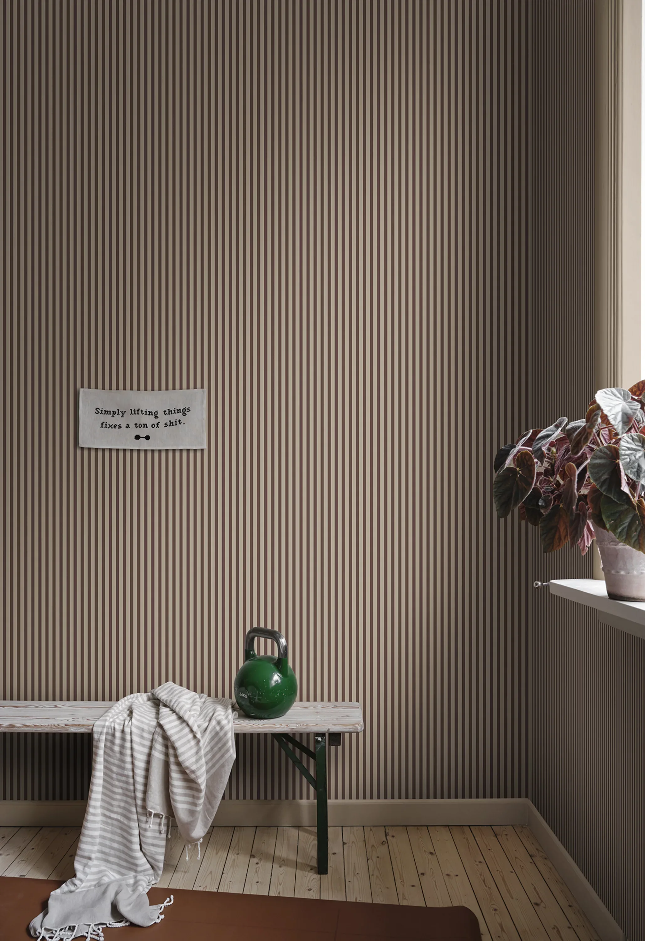 Sandberg Estelle in Burgundy wallpaper (S10629)