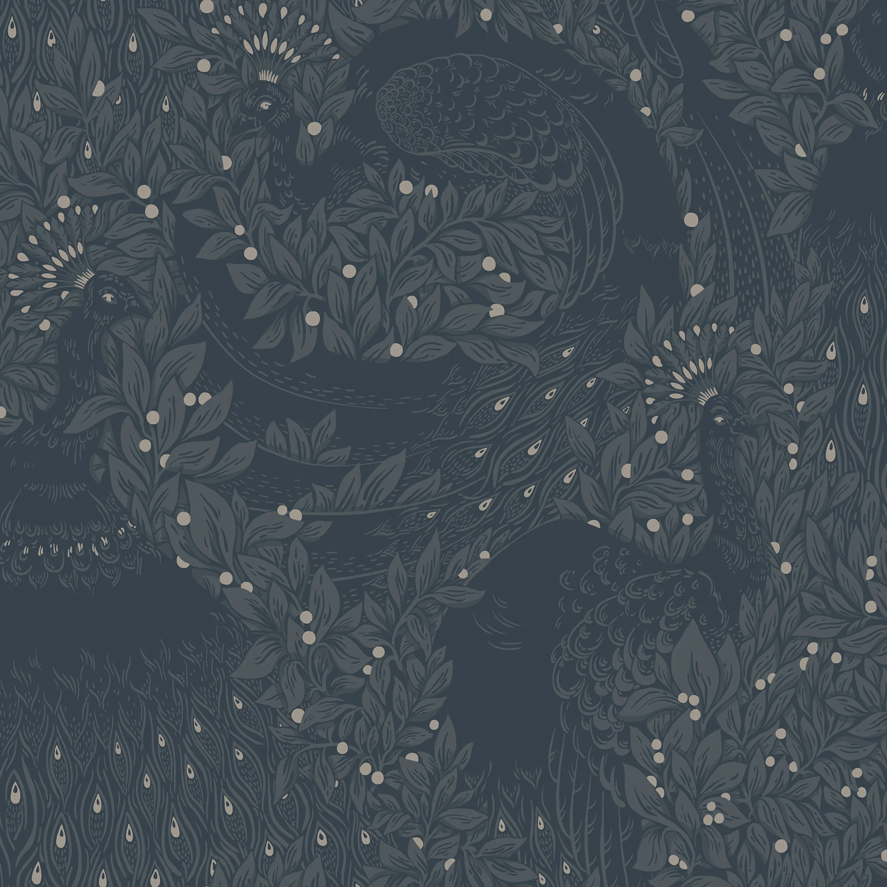 Sandberg Evelina in Indigo Blue wallpaper (S10126)