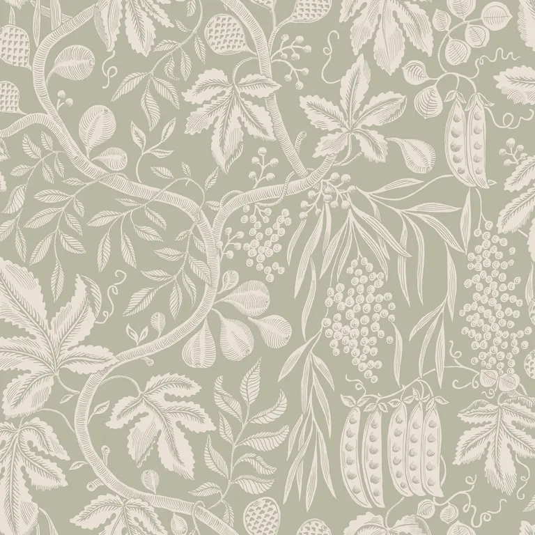 Sandberg Fig Garden in Garden Green wallpaper (S10259)