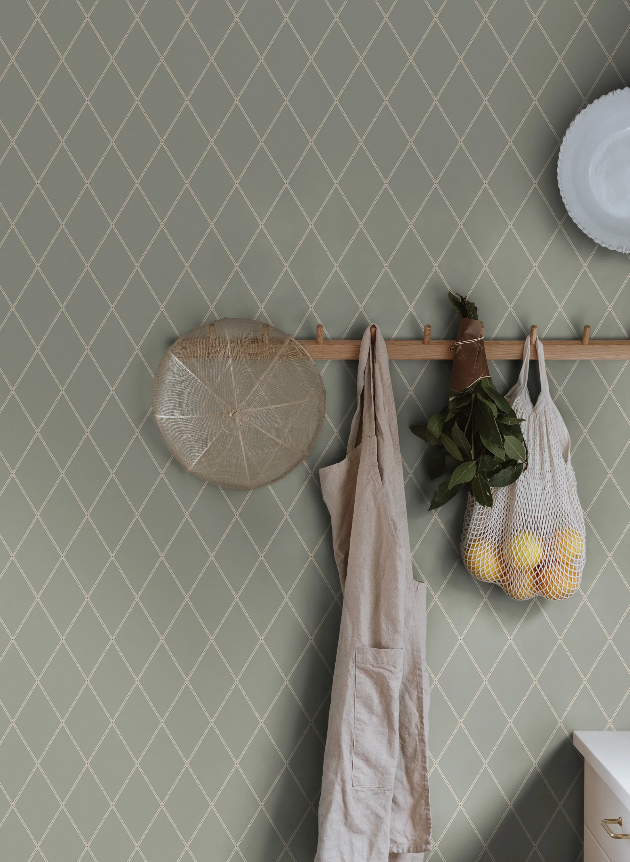 Sandberg Gabriel in Sage Green wallpaper (S10194)