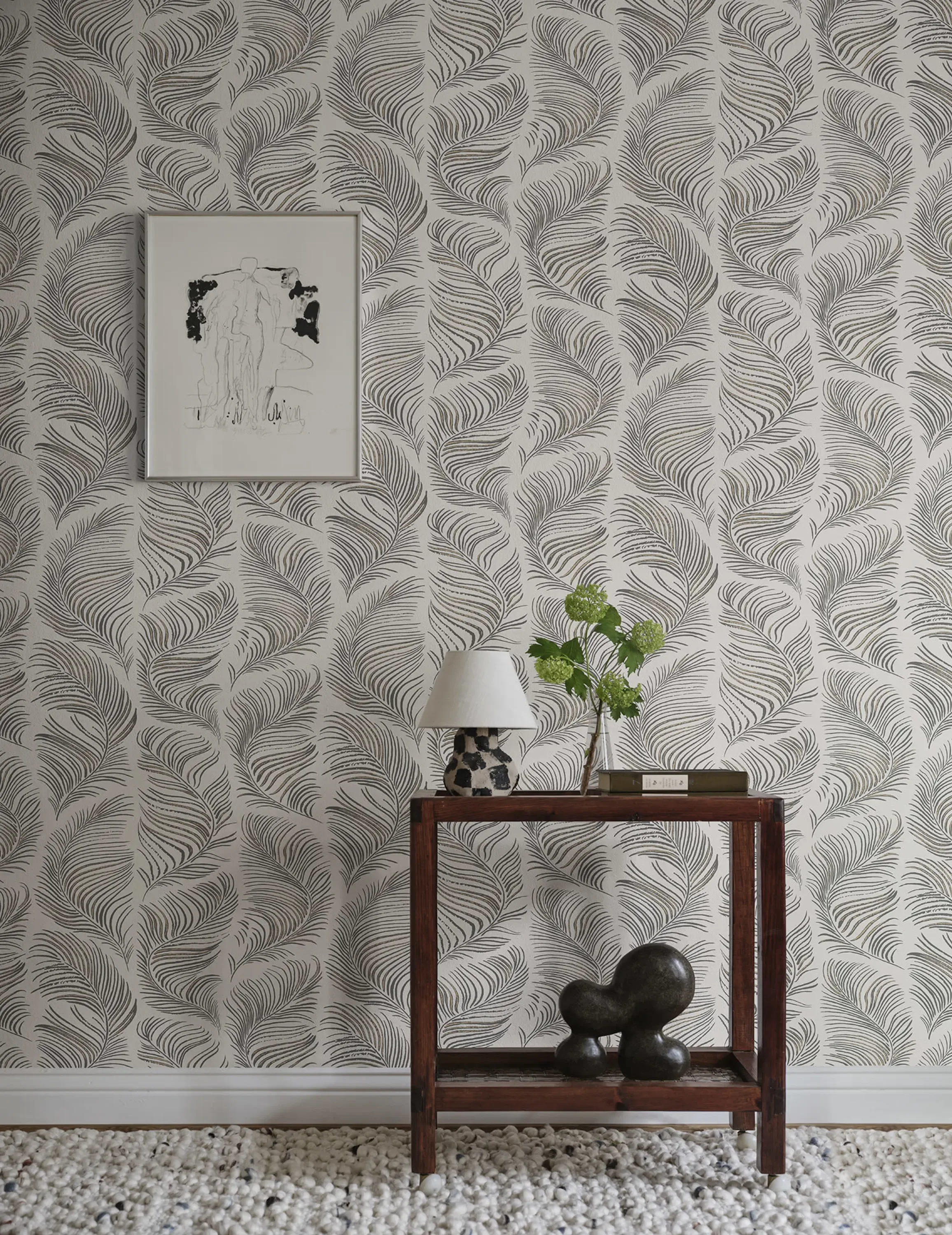 Sandberg Grace in Graphite wallpaper (S10338)