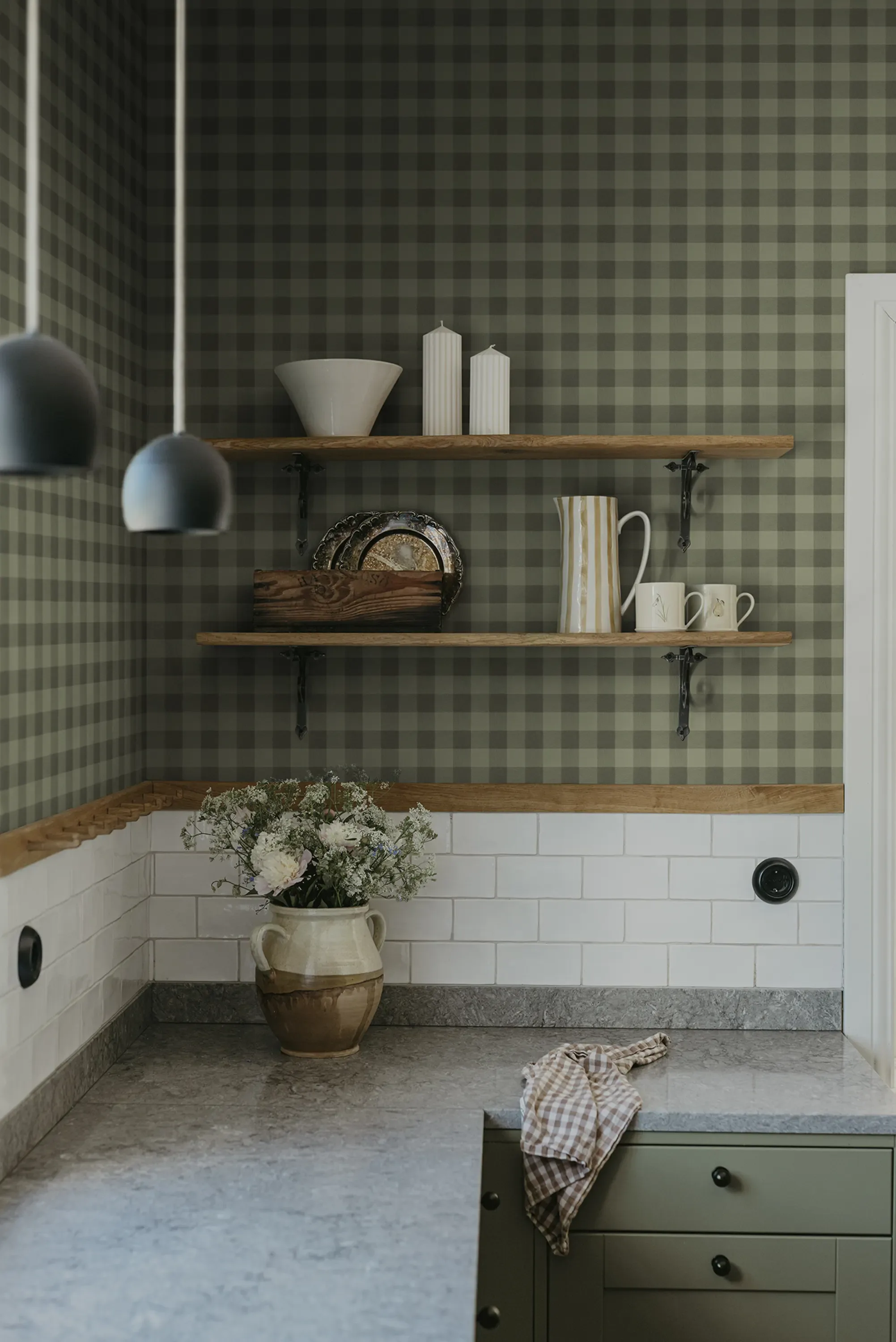 Sandberg Harry in Forest Green wallpaper (S10504)
