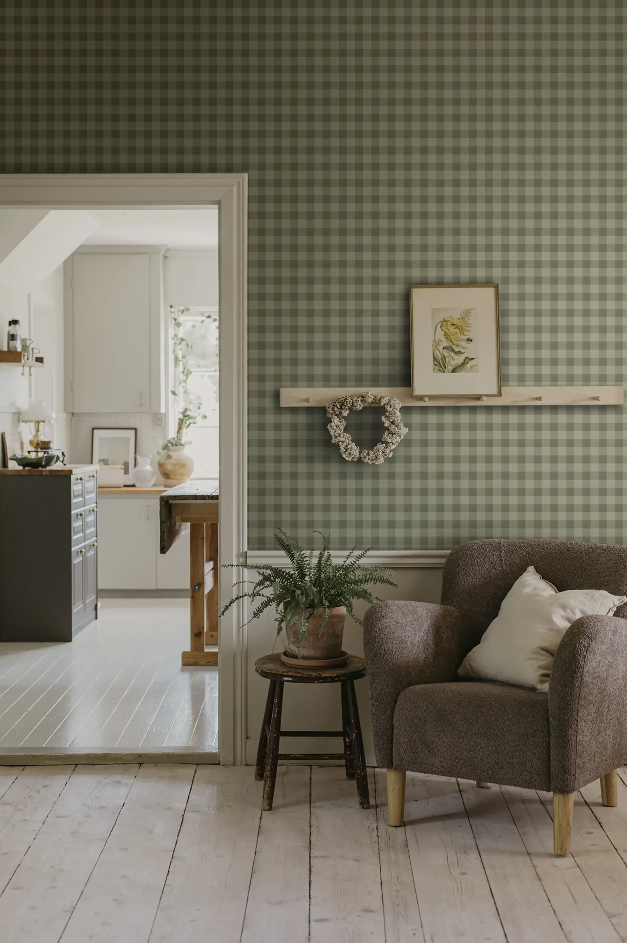 Sandberg Harry in Forest Green wallpaper (S10504)