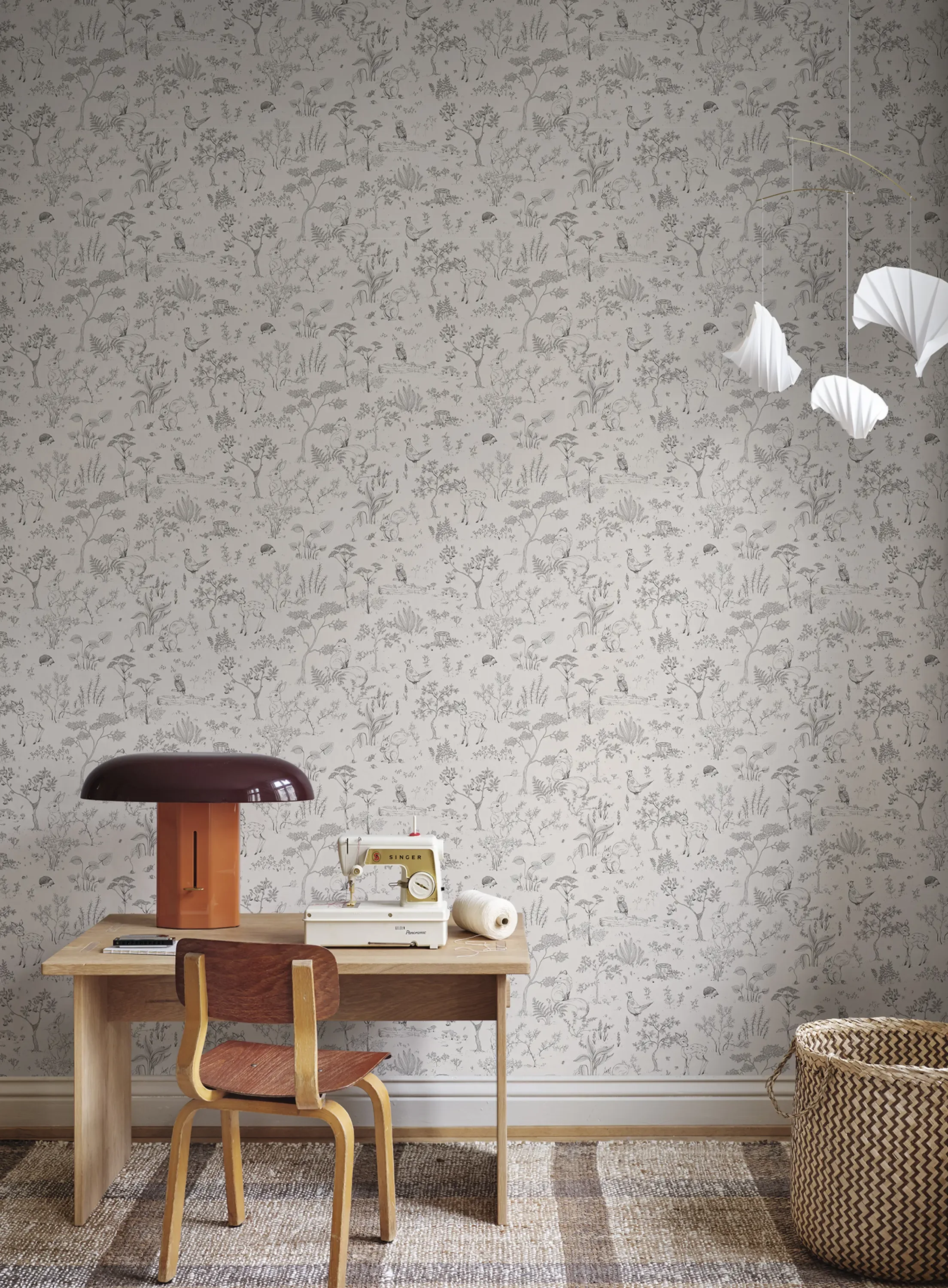 Sandberg Hollie in Graphite wallpaper (S10642)