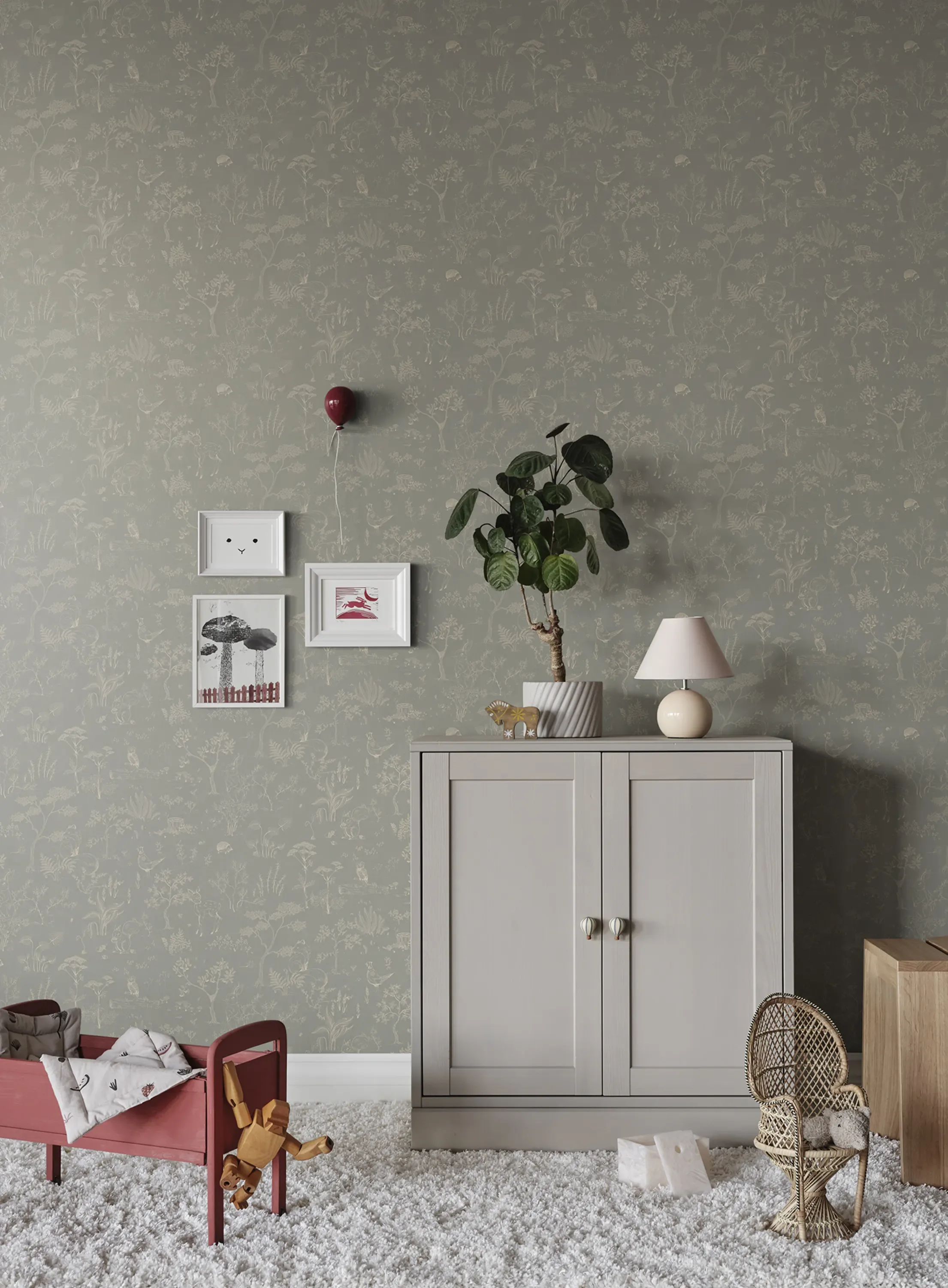 Sandberg Hollie in Misty Blue wallpaper (S10640)