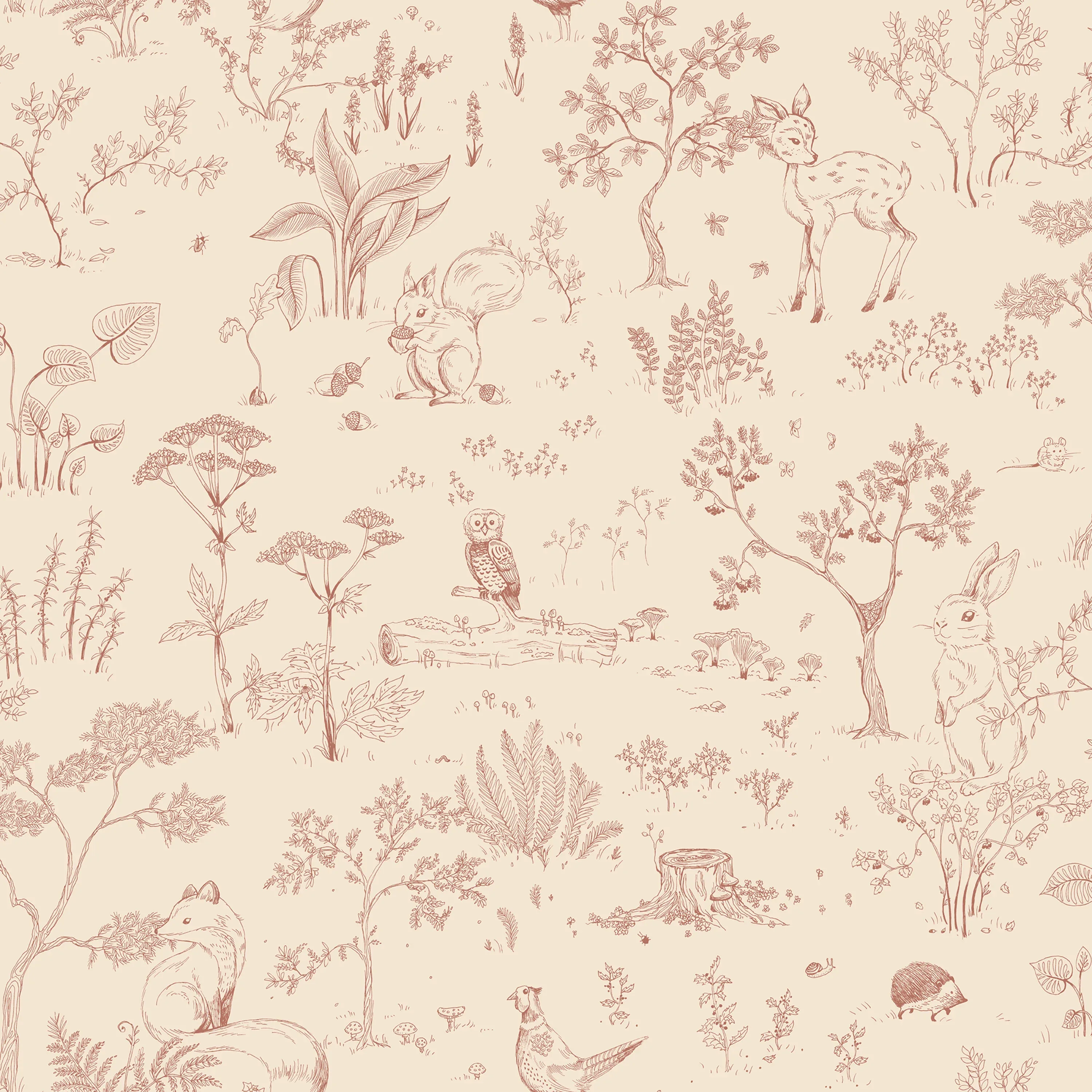 Sandberg Hollie in Terracotta wallpaper (S10641)