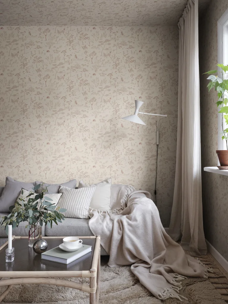 Sandberg Hollie in Terracotta wallpaper (S10641)