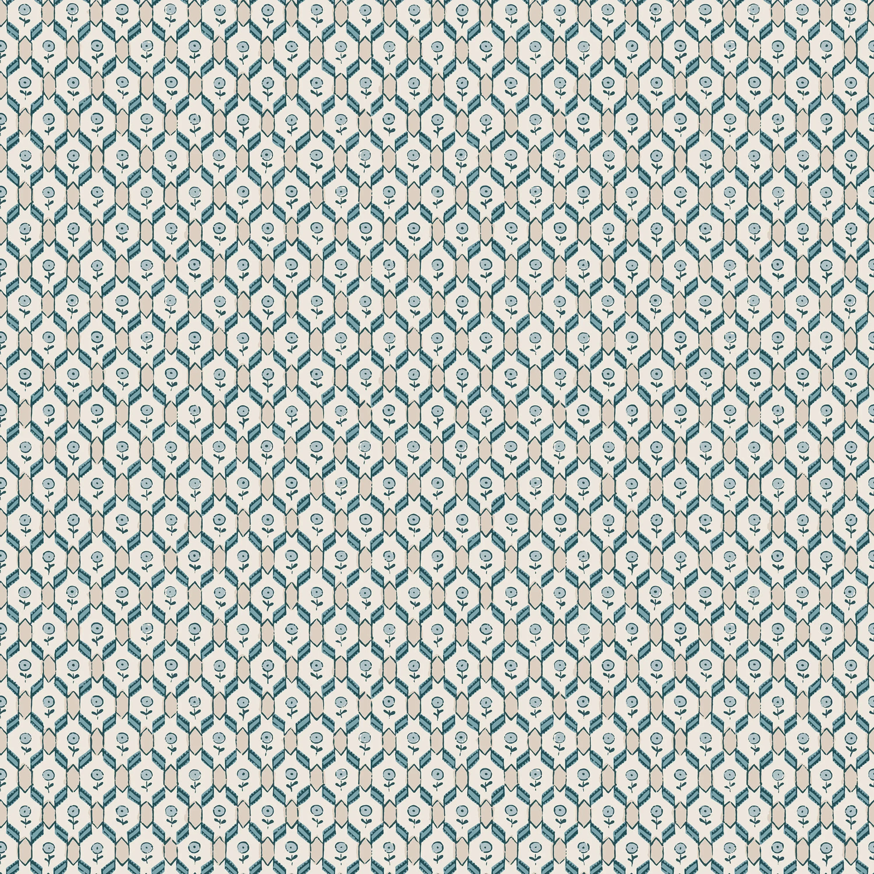 Sandberg Hugo in Misty Blue wallpaper (S10244)