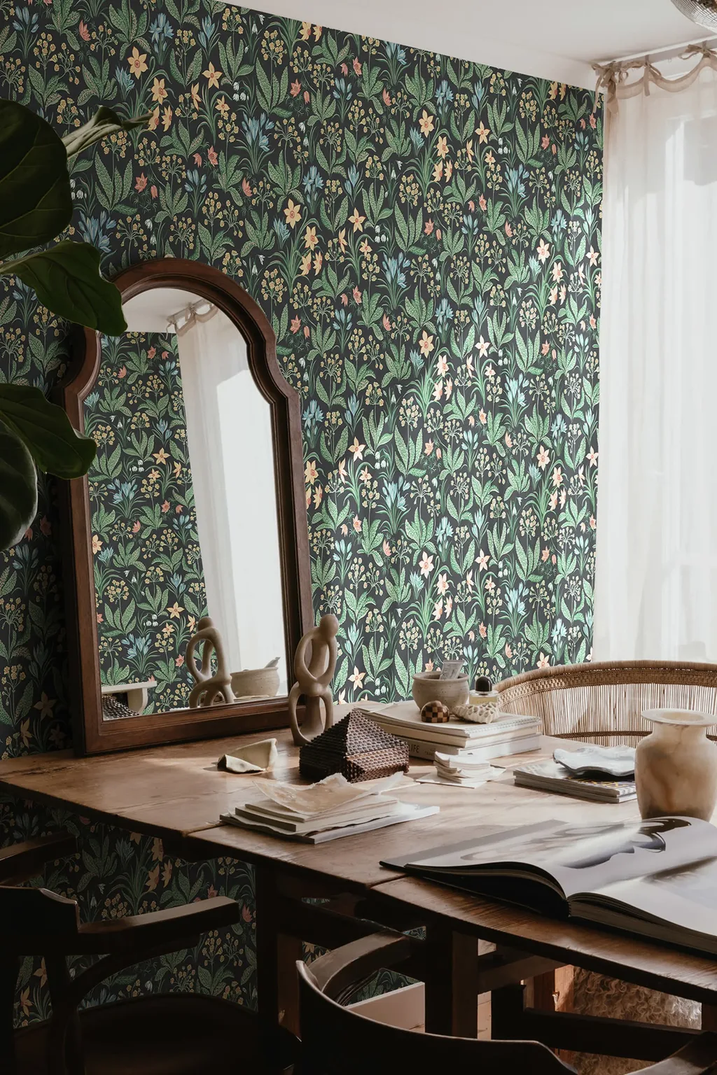Sandberg Huset i Solen in Charcoal wallpaper (S10161)