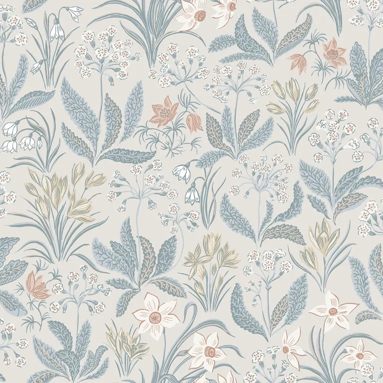 Sandberg Huset i Solen in Folklore Blue wallpaper (S10159)