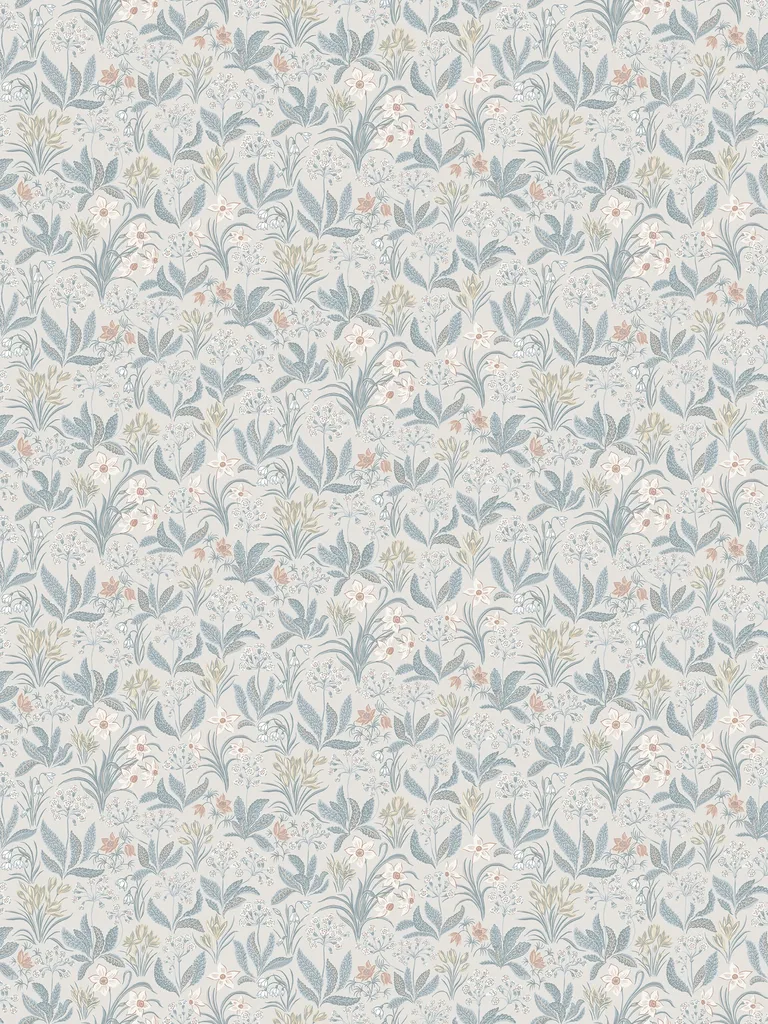 Sandberg Huset i Solen in Folklore Blue wallpaper (S10159)