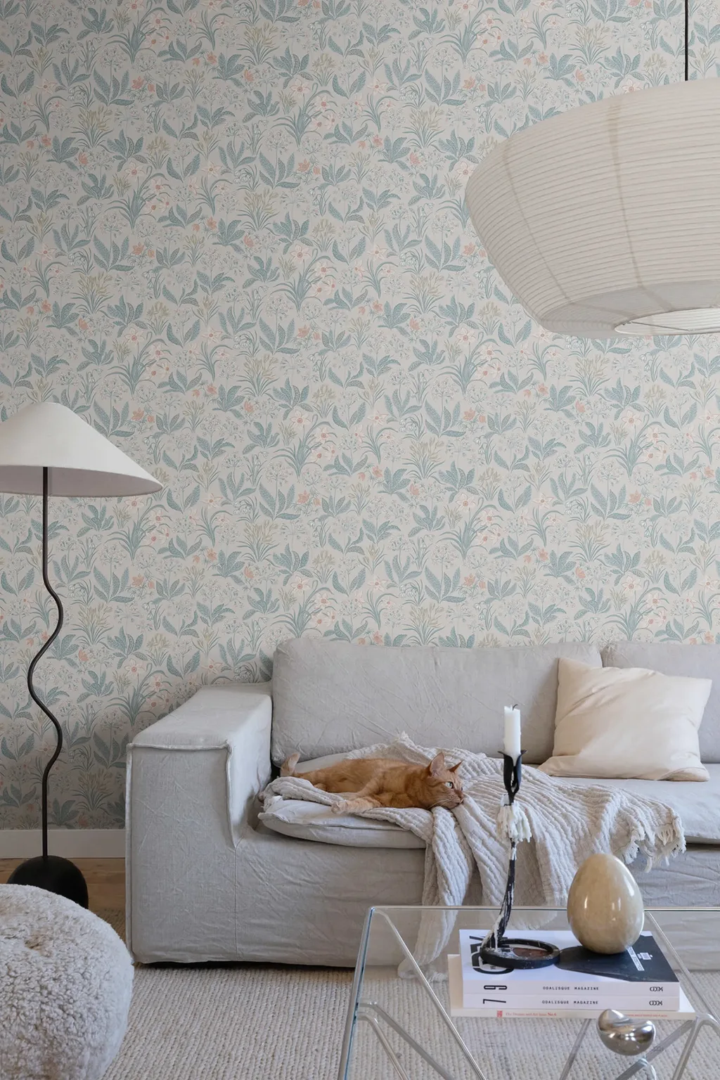 Sandberg Huset i Solen in Folklore Blue wallpaper (S10159)
