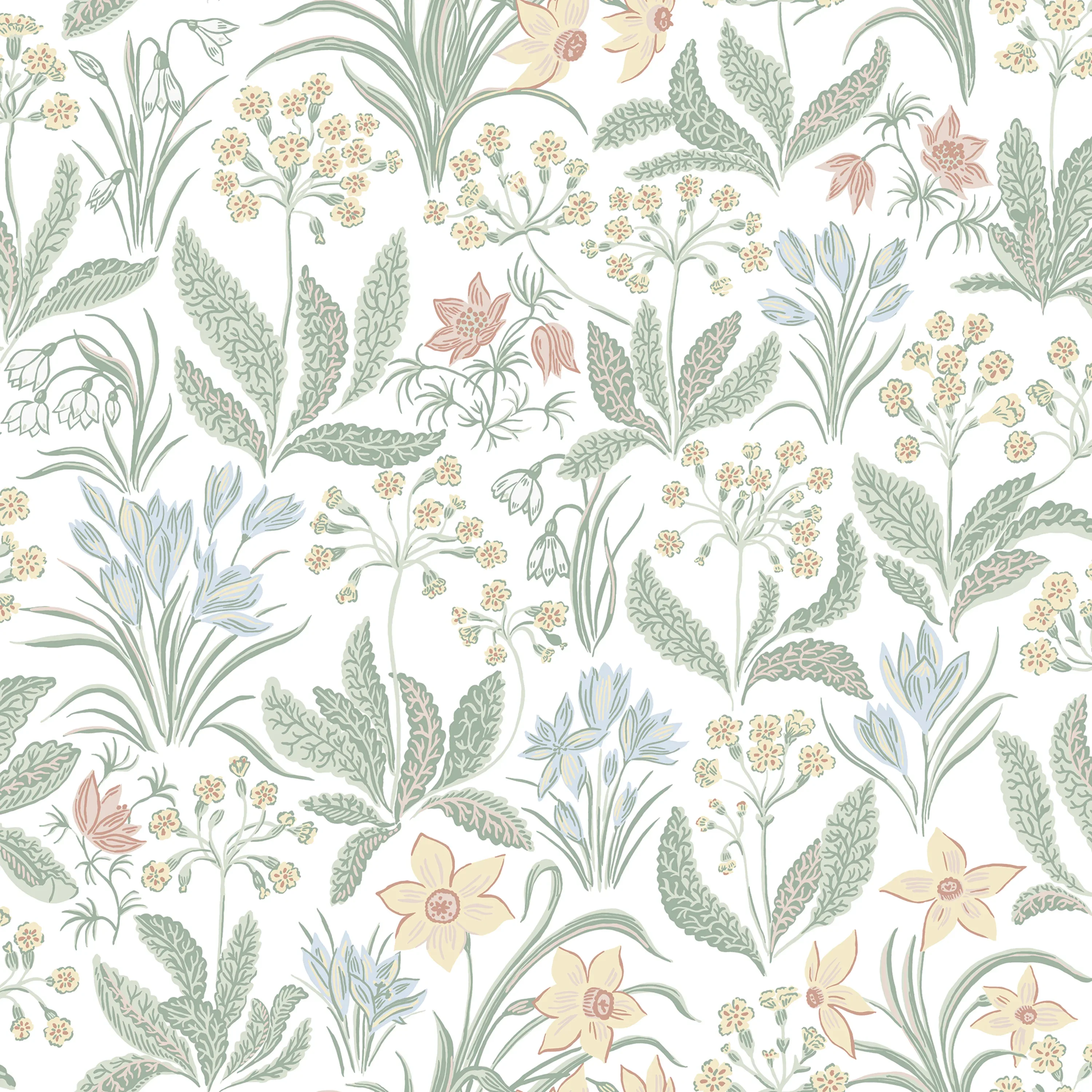 Sandberg Huset i Solen in Spring Green wallpaper (S10160)
