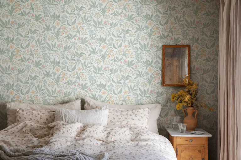 Sandberg Huset i Solen in Spring Green wallpaper (S10160)