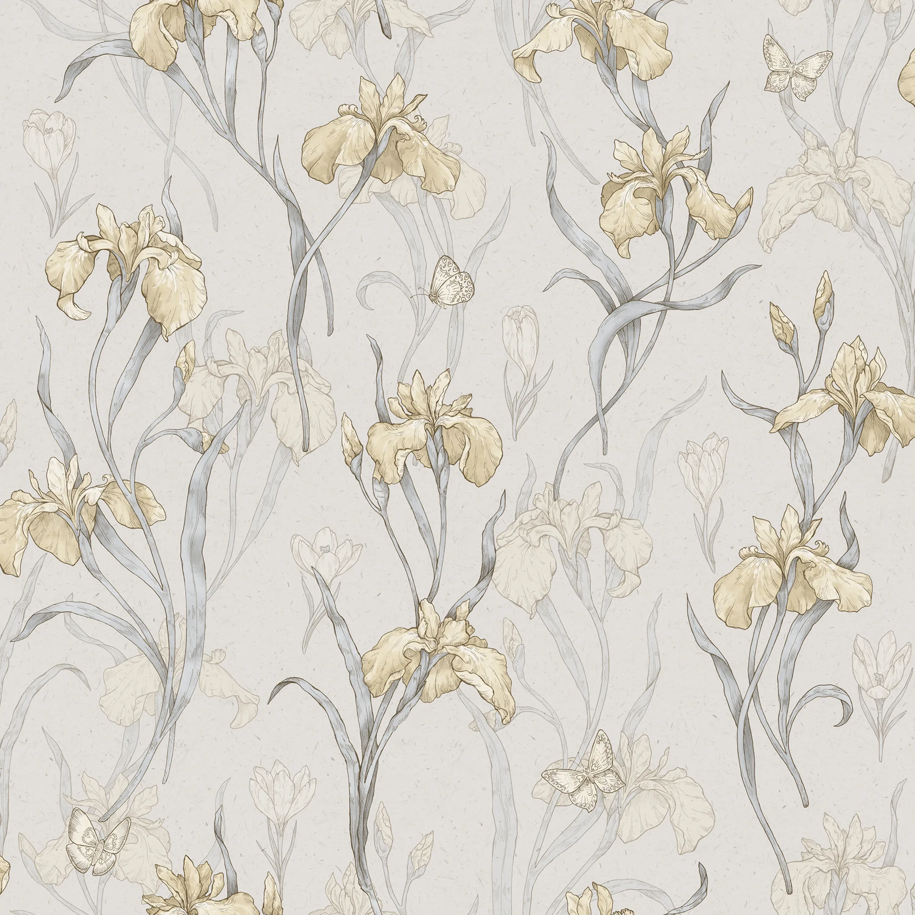 Sandberg Iris in Amber wallpaper (S10136)