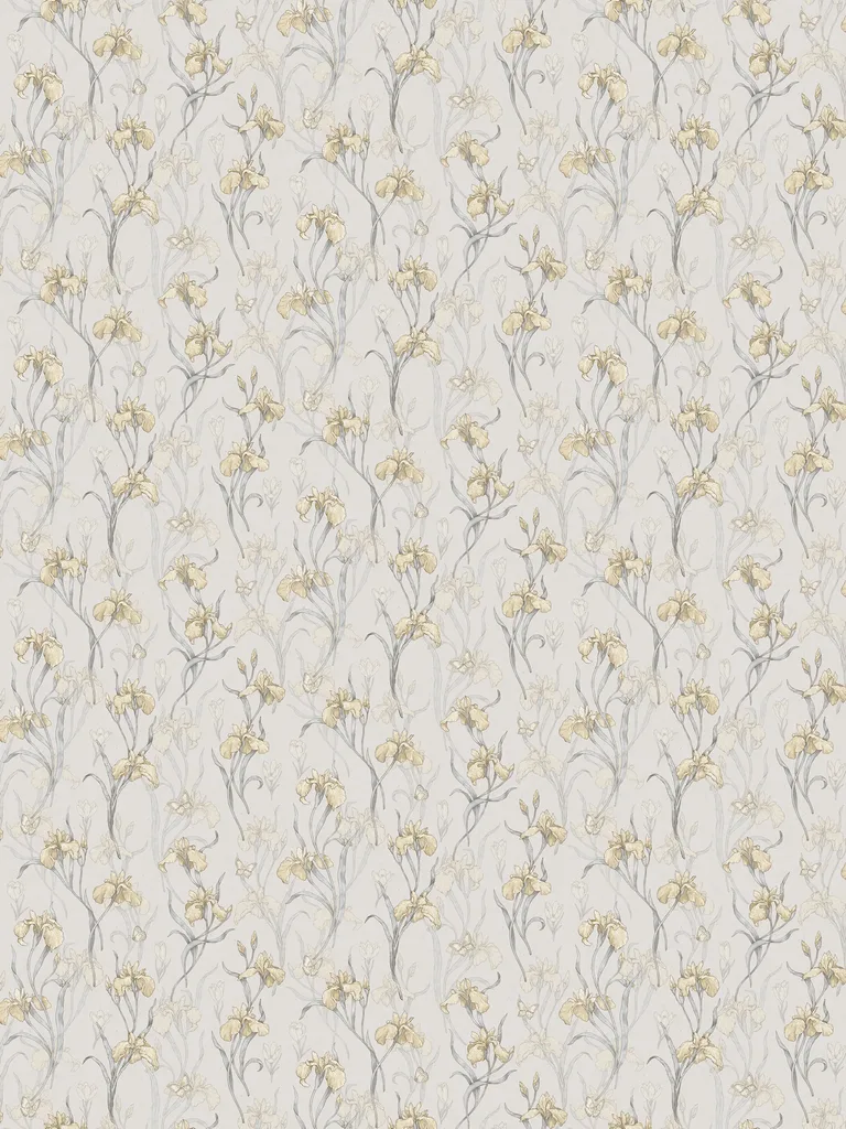 Sandberg Iris in Amber wallpaper (S10136)
