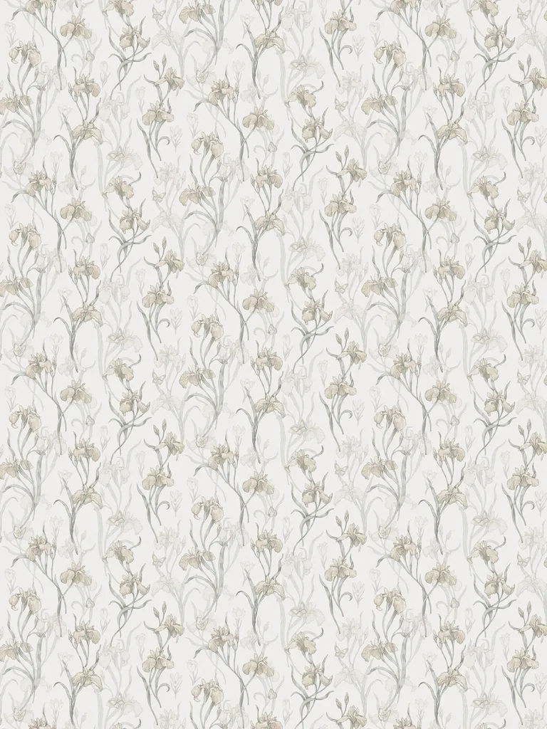 Sandberg Iris in Powder Pink wallpaper (S10135)