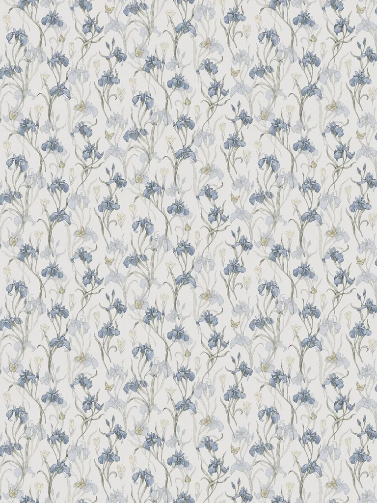 Sandberg Iris in Sky Blue wallpaper (S10134)