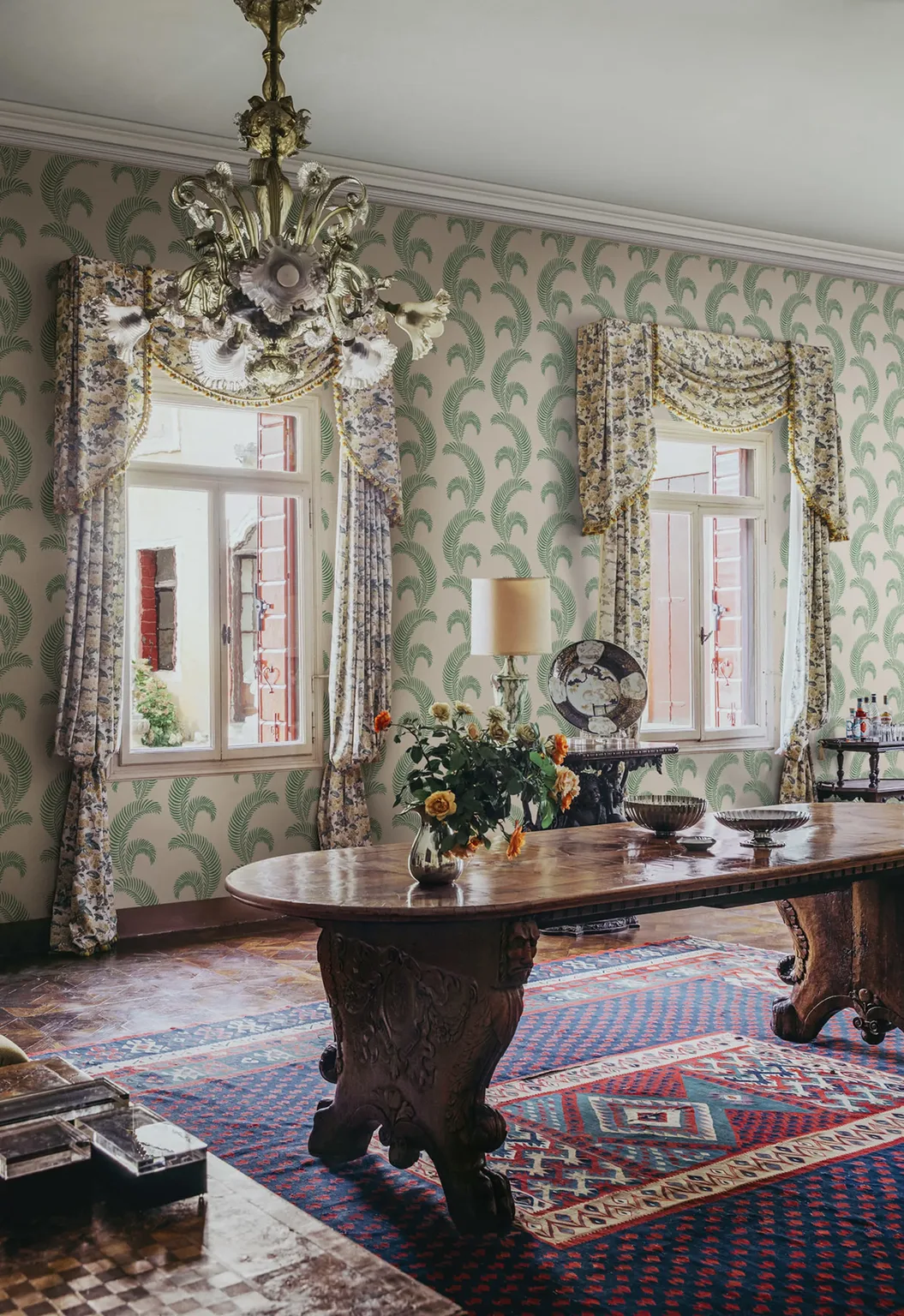 Sandberg Jasmine in Garden Green wallpaper (S10439)