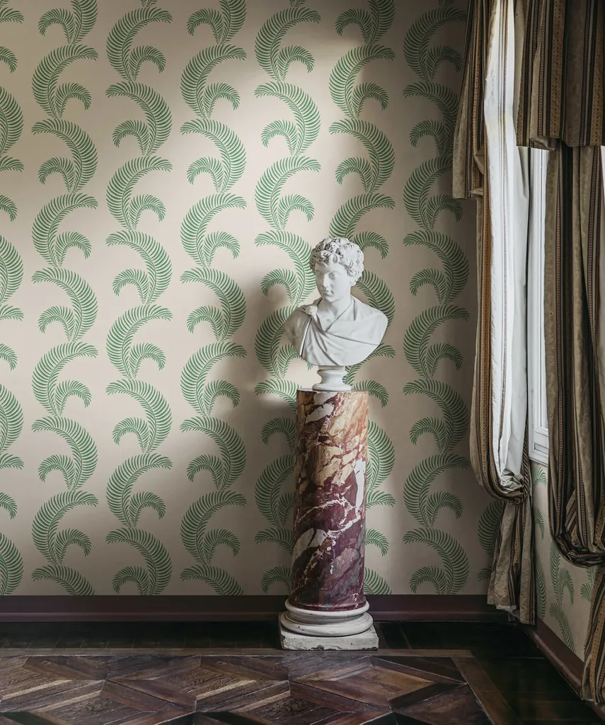 Sandberg Jasmine in Garden Green wallpaper (S10439)