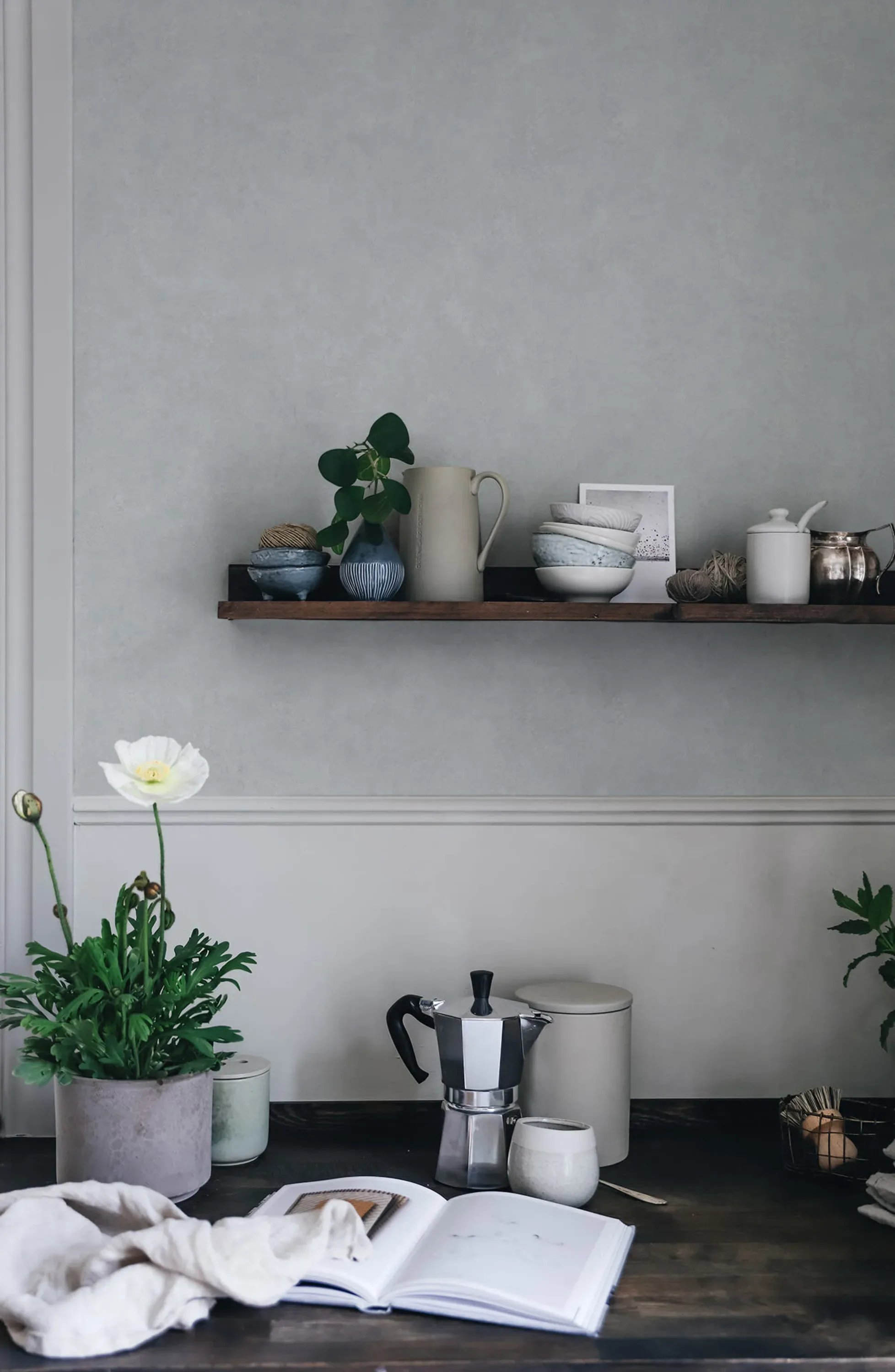 Sandberg Kalk in Misty Blue wallpaper (S10295)