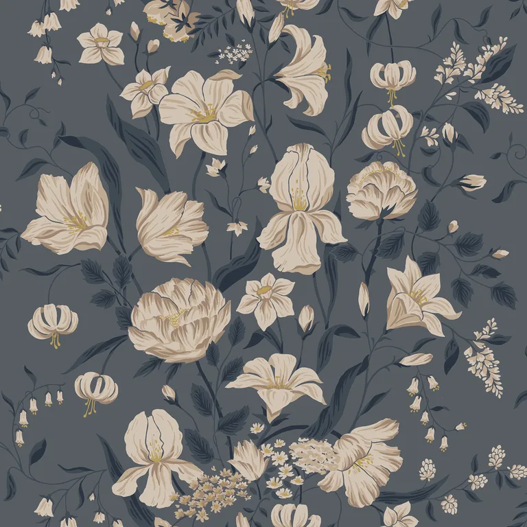 Sandberg Karins Bukett in Indigo wallpaper (S10163)