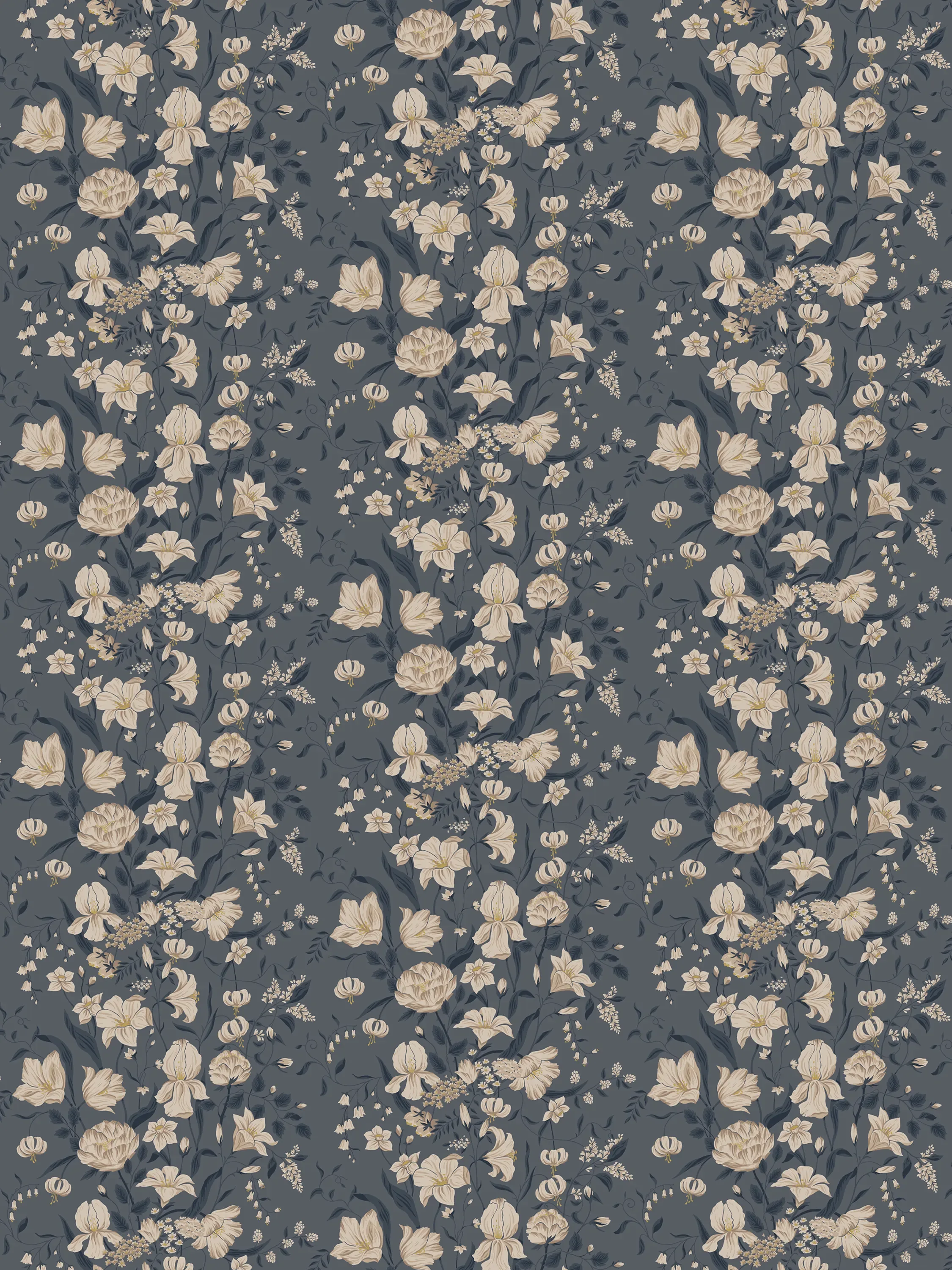 Sandberg Karins Bukett in Indigo wallpaper (S10163)