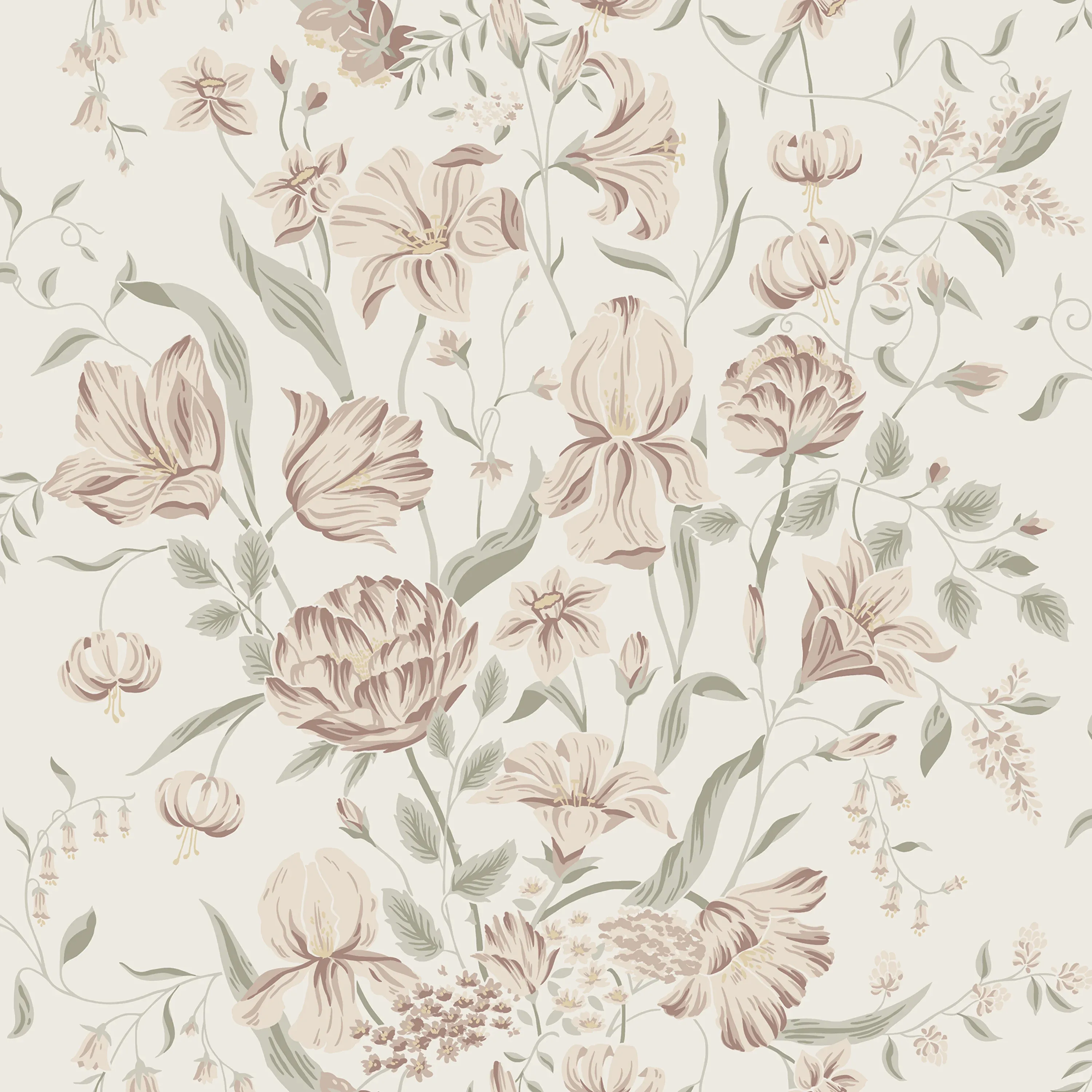 Sandberg Karins Bukett in Powder Pink wallpaper (S10164)
