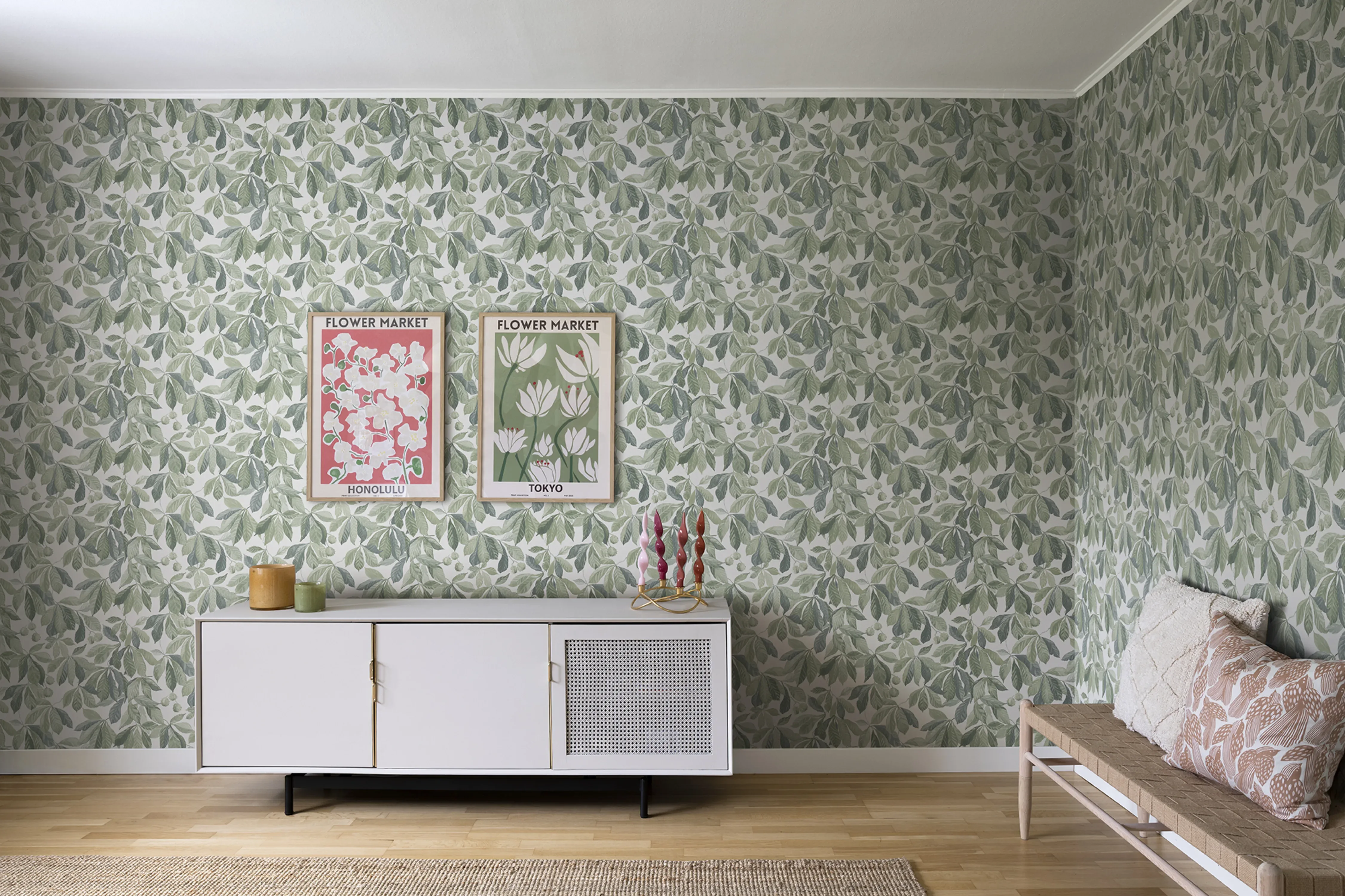 Sandberg Kersti in Spring Green wallpaper (S10144)