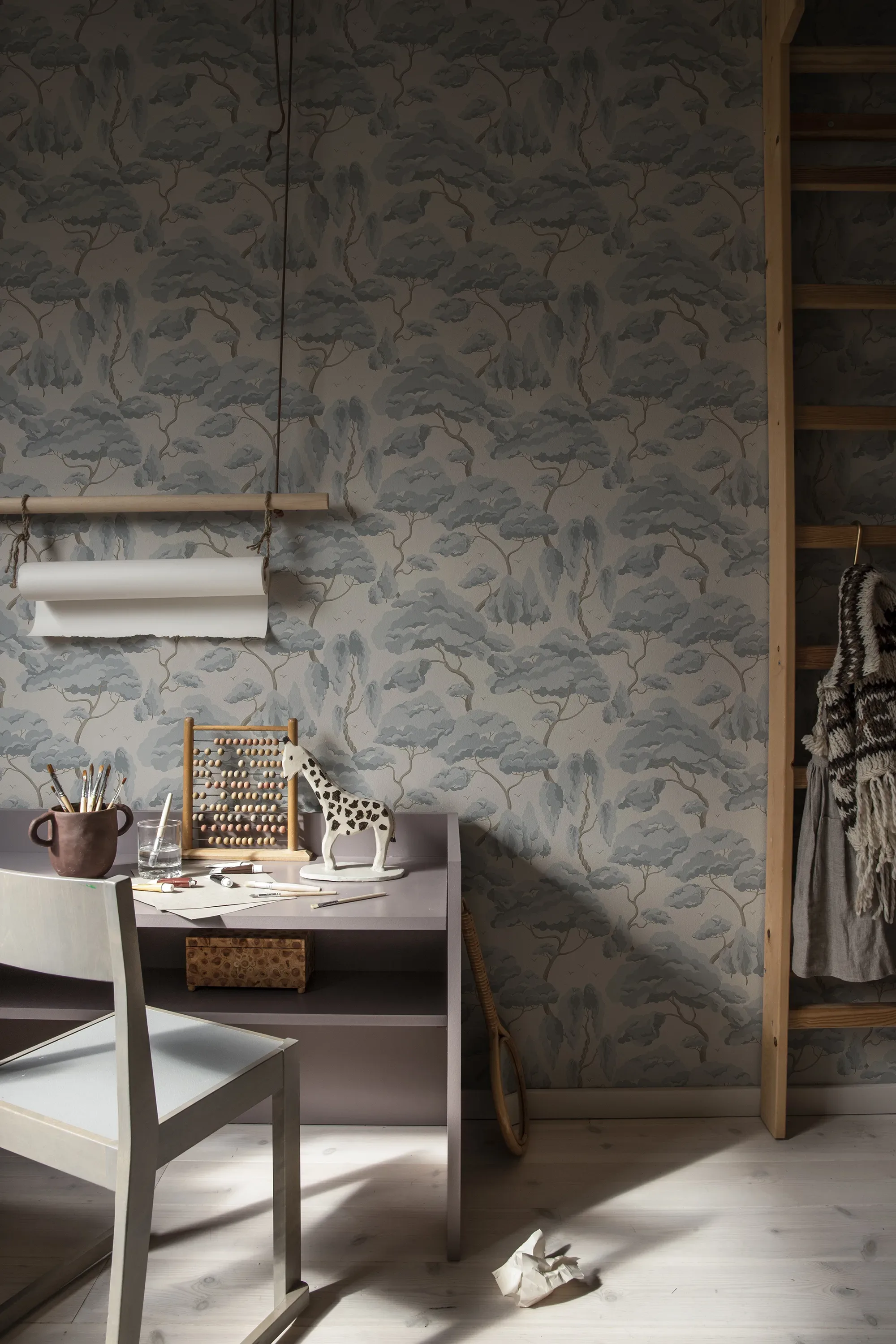 Sandberg Kristoffer in Misty Blue wallpaper (S10125)