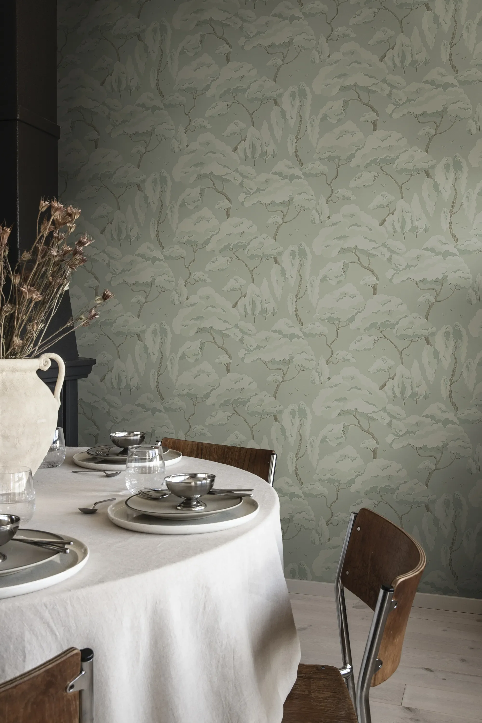Sandberg Kristoffer in Sage Green wallpaper (S10124)