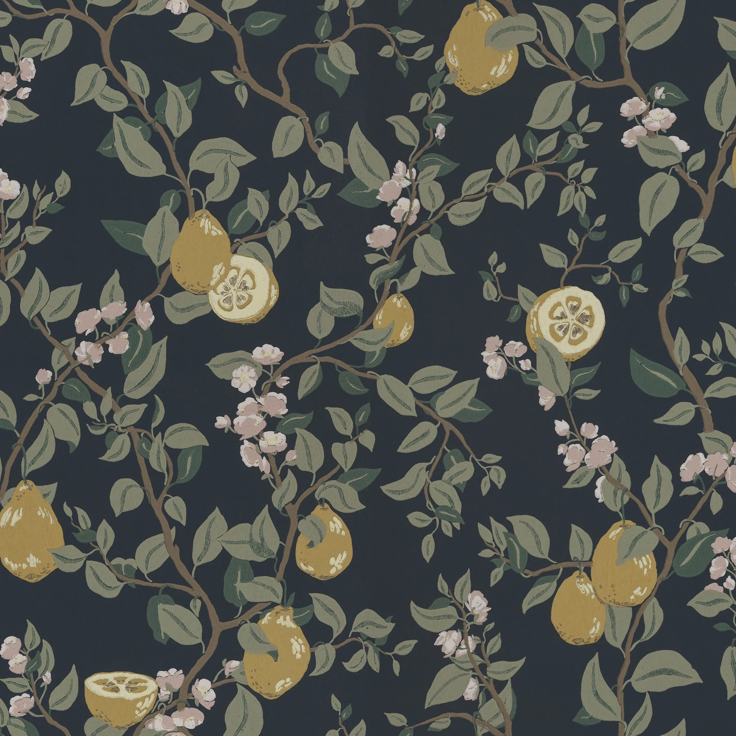 Sandberg Kvitten in Midnight Blue wallpaper (432-96)