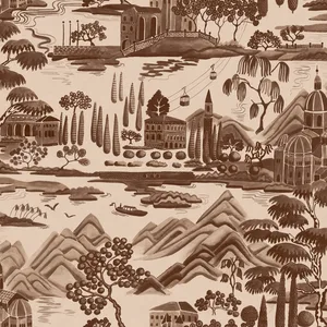 Sandberg Lake Como in Brown wallpaper (S10690)