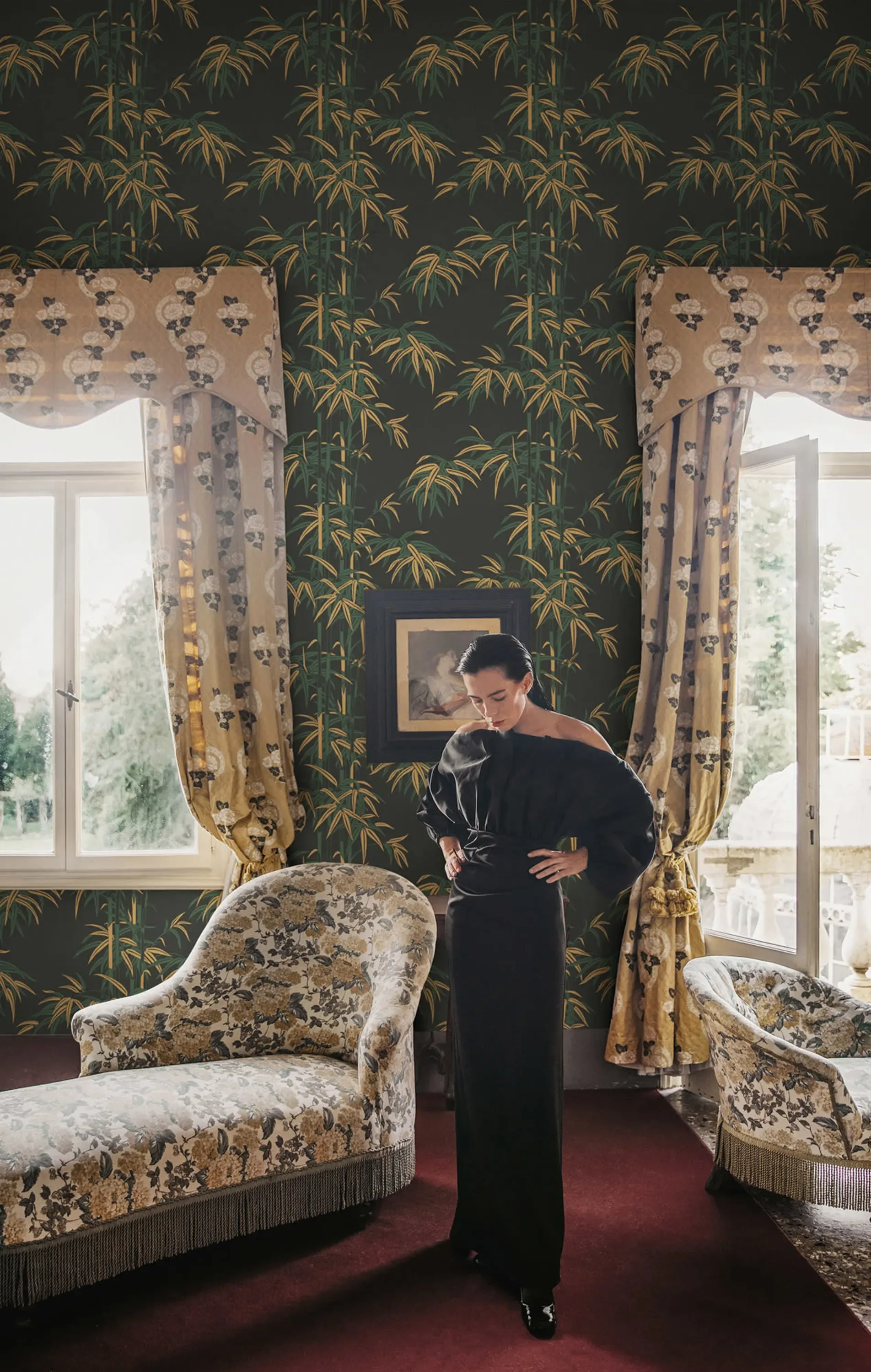 Sandberg Leon in Charcoal wallpaper (S10446)