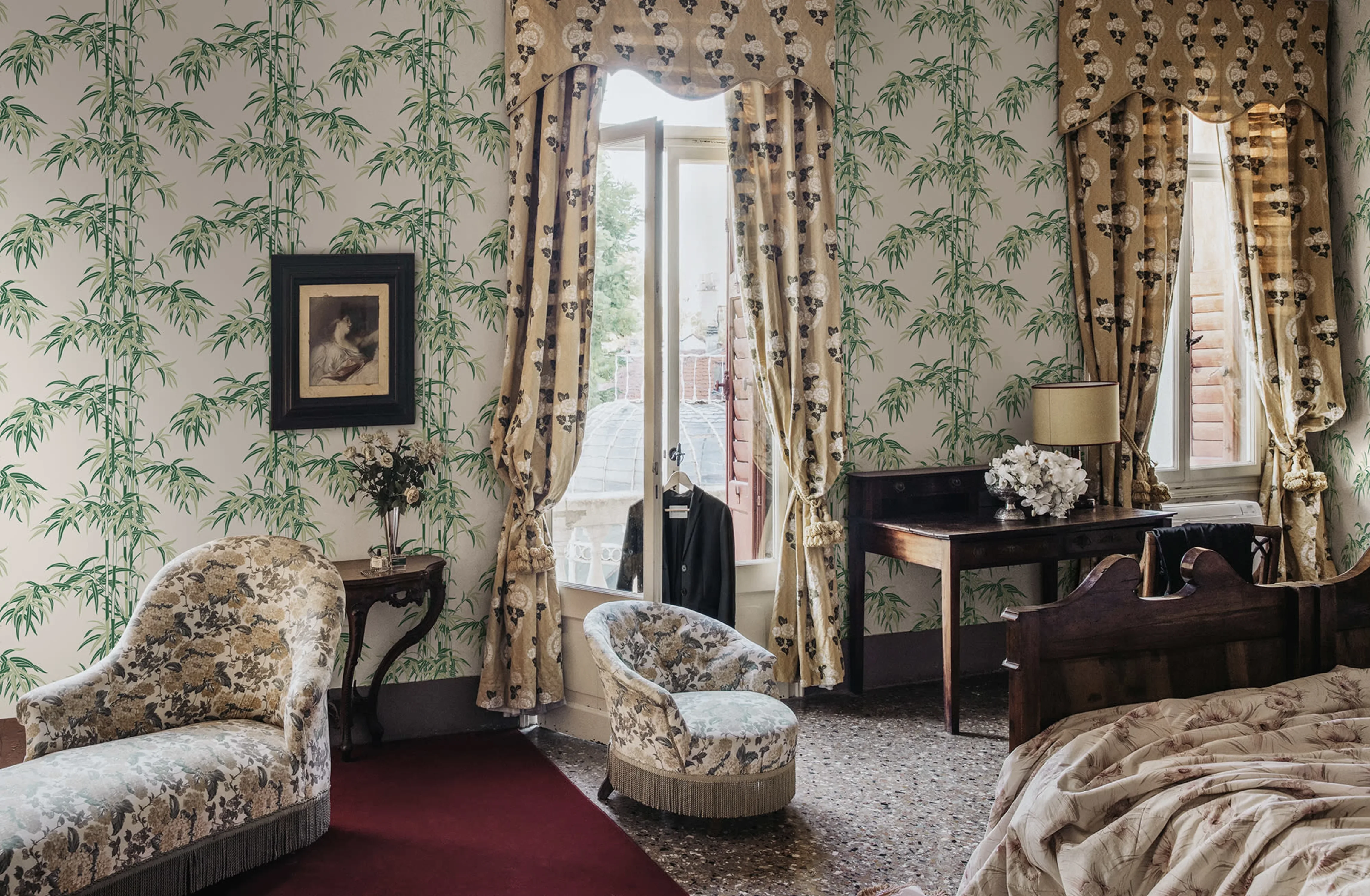 Sandberg Leon in Garden Green wallpaper (S10443)