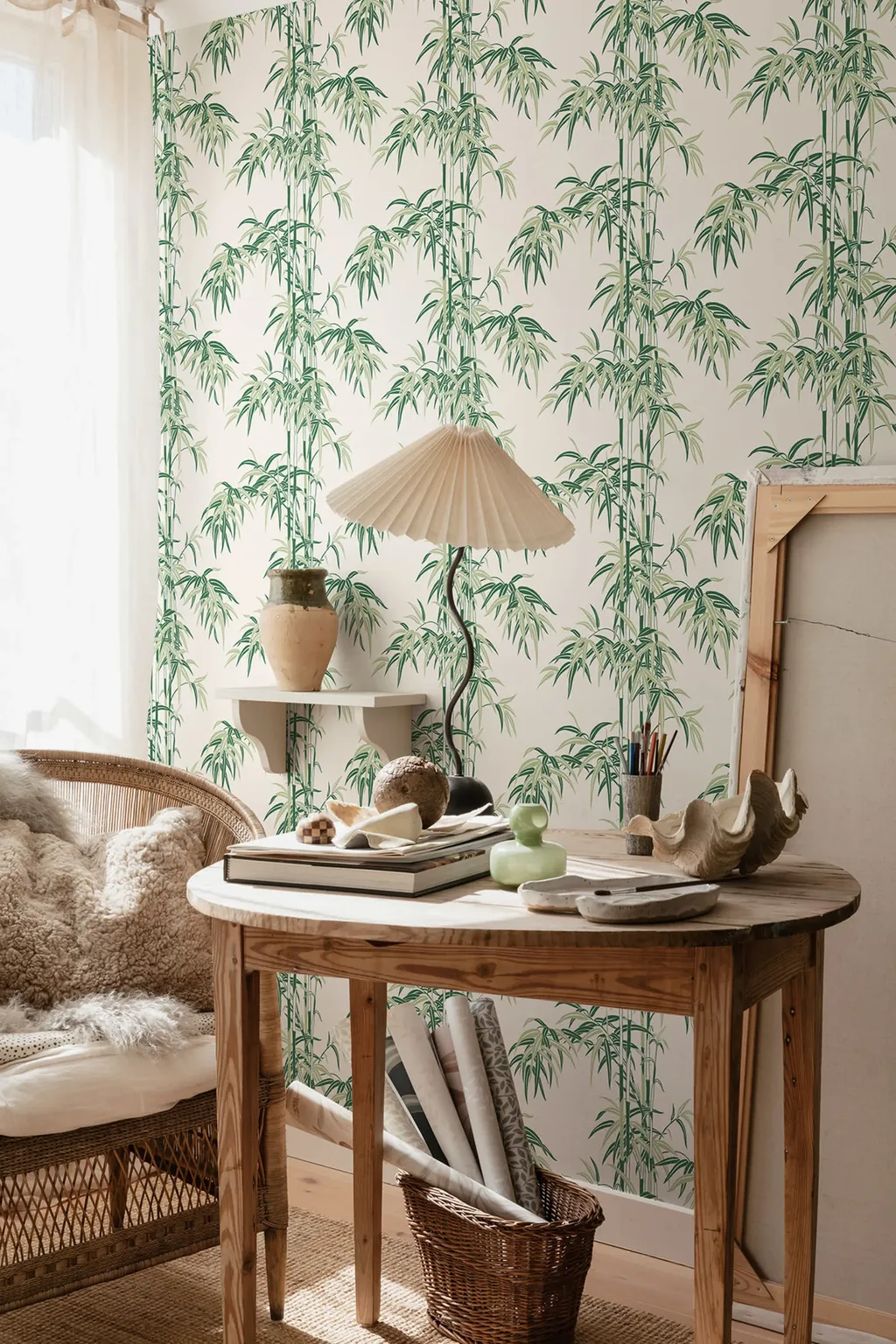 Sandberg Leon in Garden Green wallpaper (S10443)