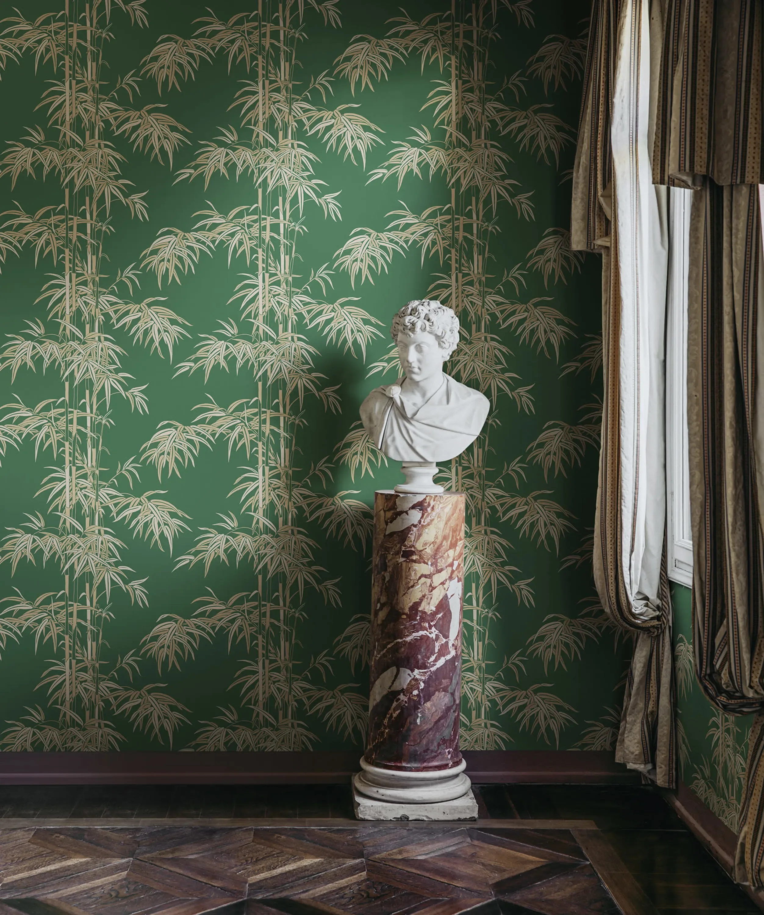 Sandberg Leon in Green wallpaper (S10445)