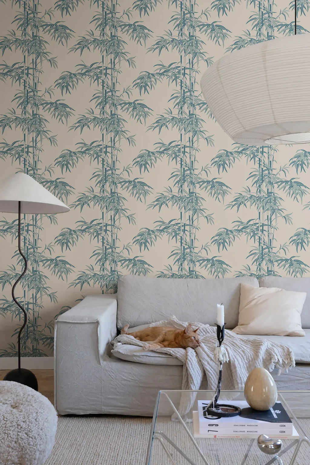 Sandberg Leon in Misty Blue wallpaper (S10444)