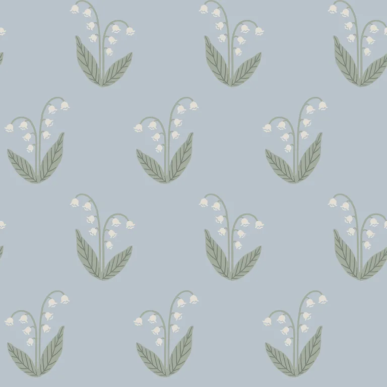 Sandberg Lilly in Light Blue wallpaper (S10634)