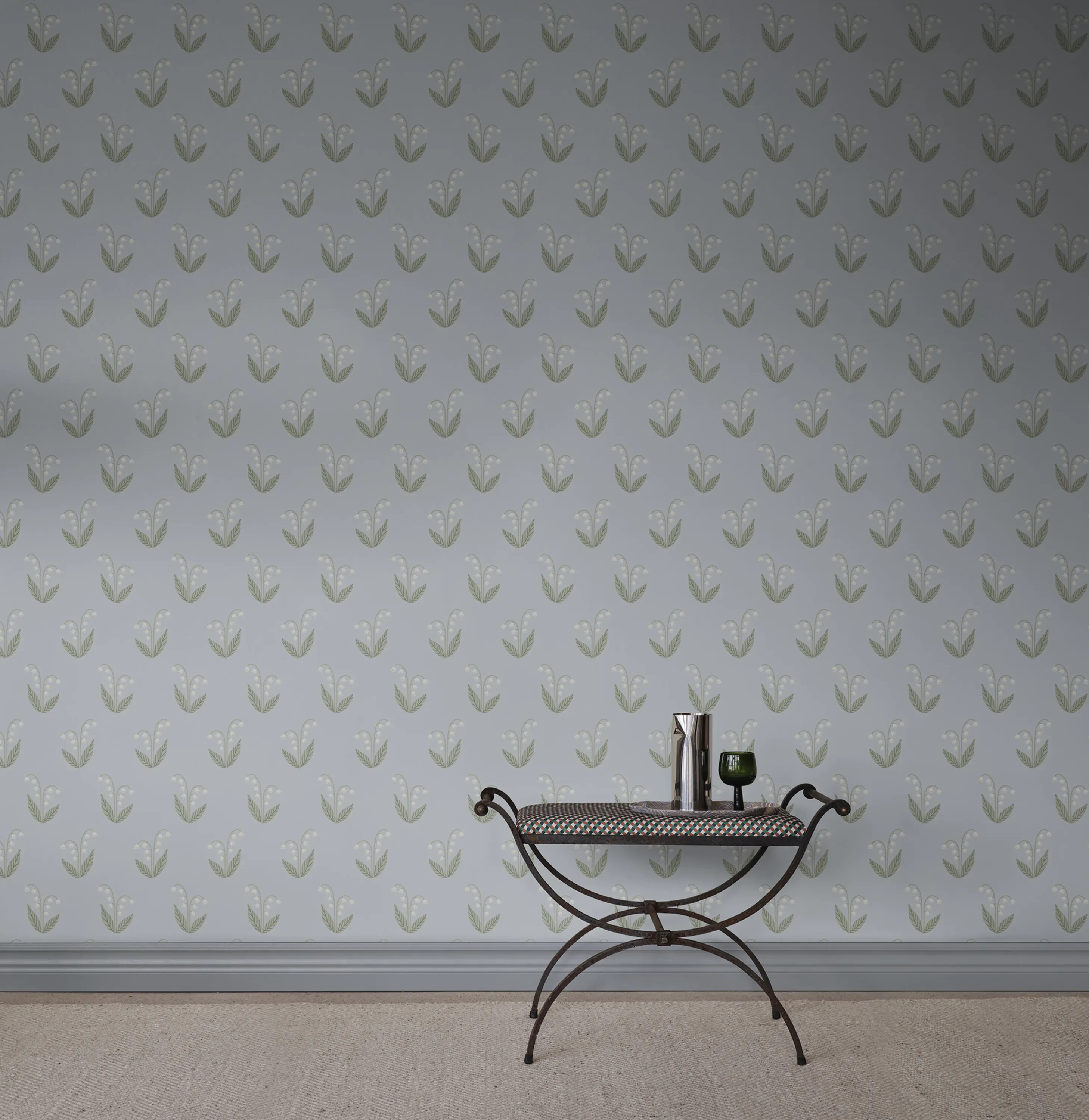 Sandberg Lilly in Light Blue wallpaper (S10634)