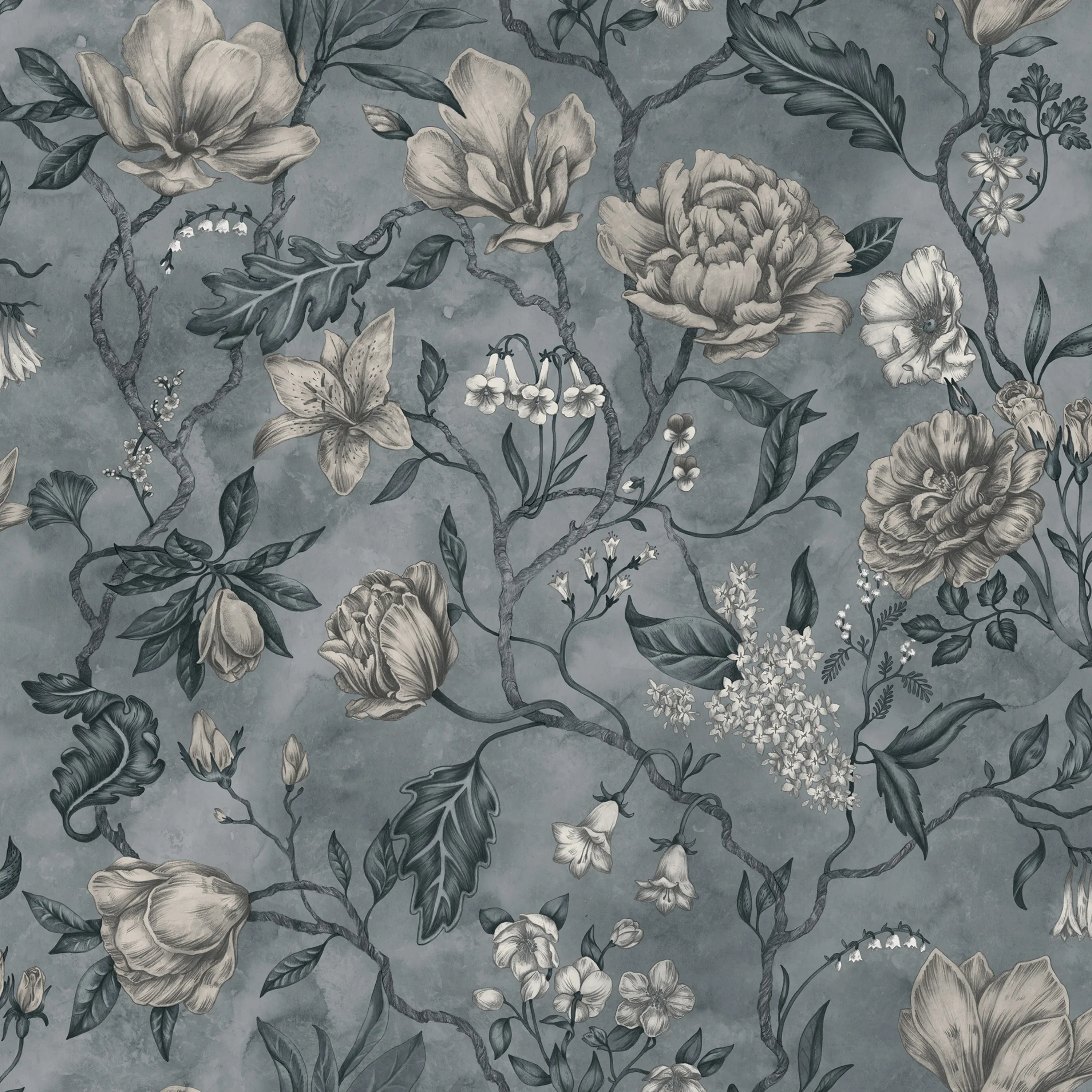 Sandberg Linda in Misty Blue wallpaper (244-56)