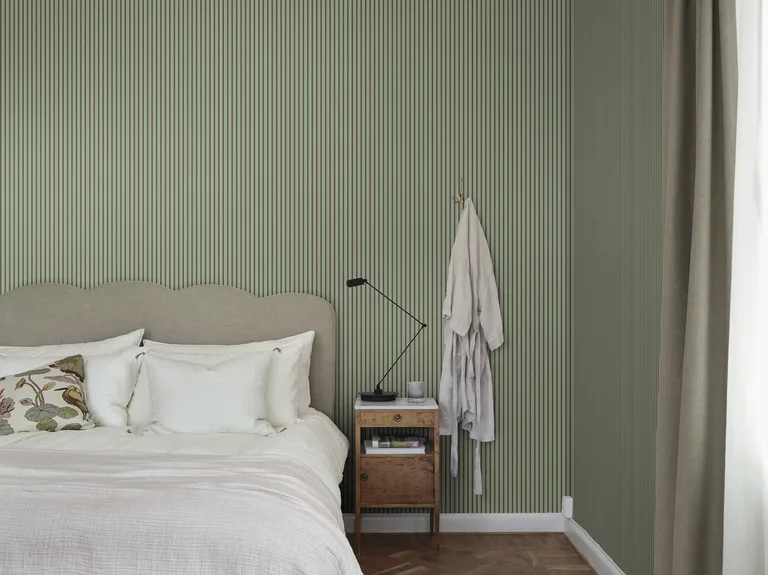 Sandberg Linn in Green wallpaper (S10394)